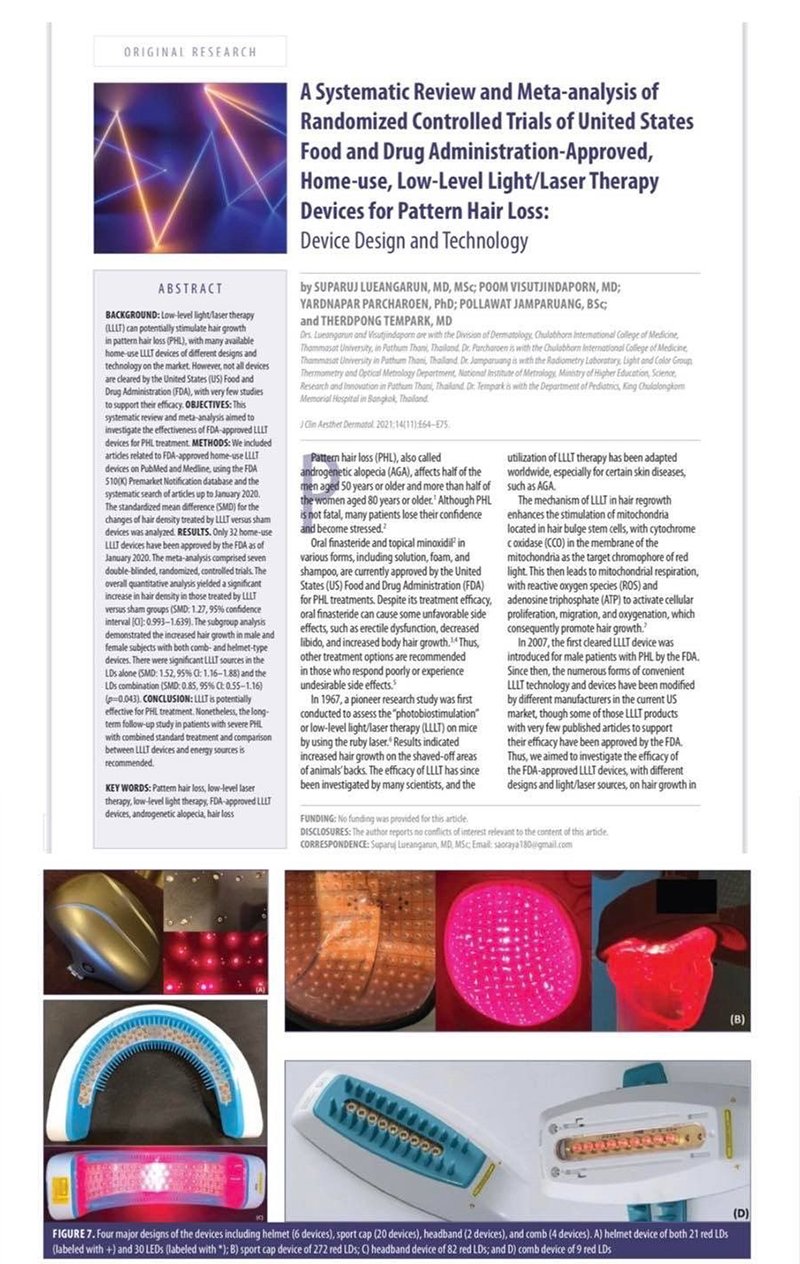 เลเซอร์ Low Level Laser Therapy LLLT ดูแลผมร่วงผมบาง เลเซอร์ Low Level Laser Therapy LLLT ดูแลผมร่วงผมบาง