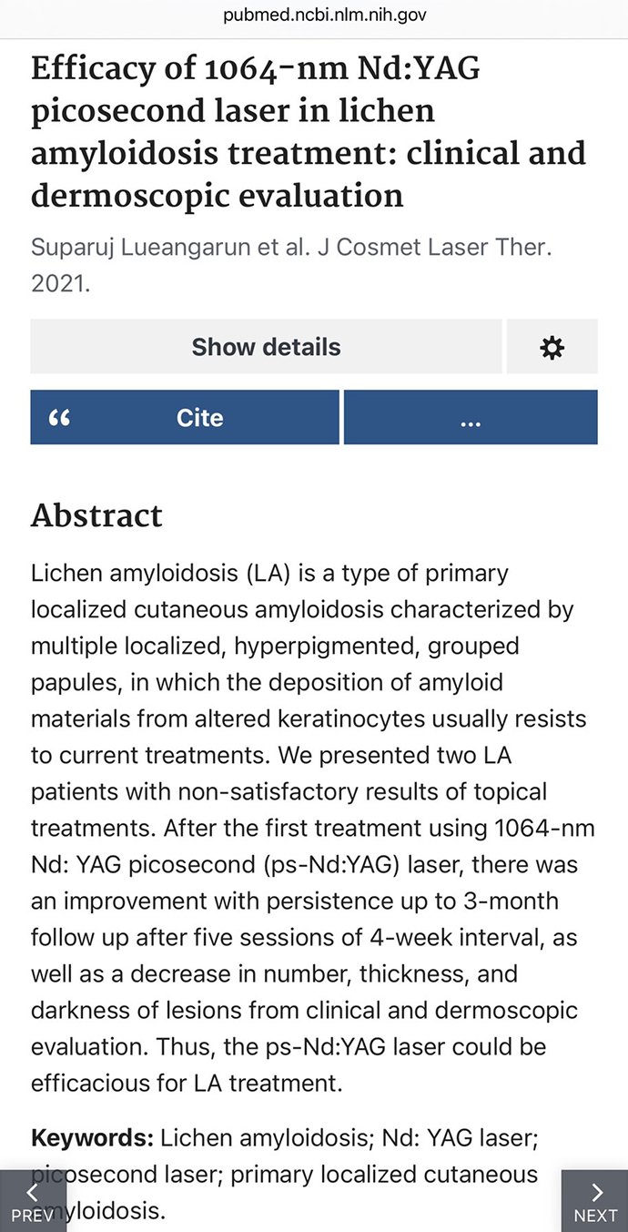 ผื่น lichen amyloidosus (หรือ amyloidosis) มีลักษณะอย่างไร ดูแลได้อย่างไร