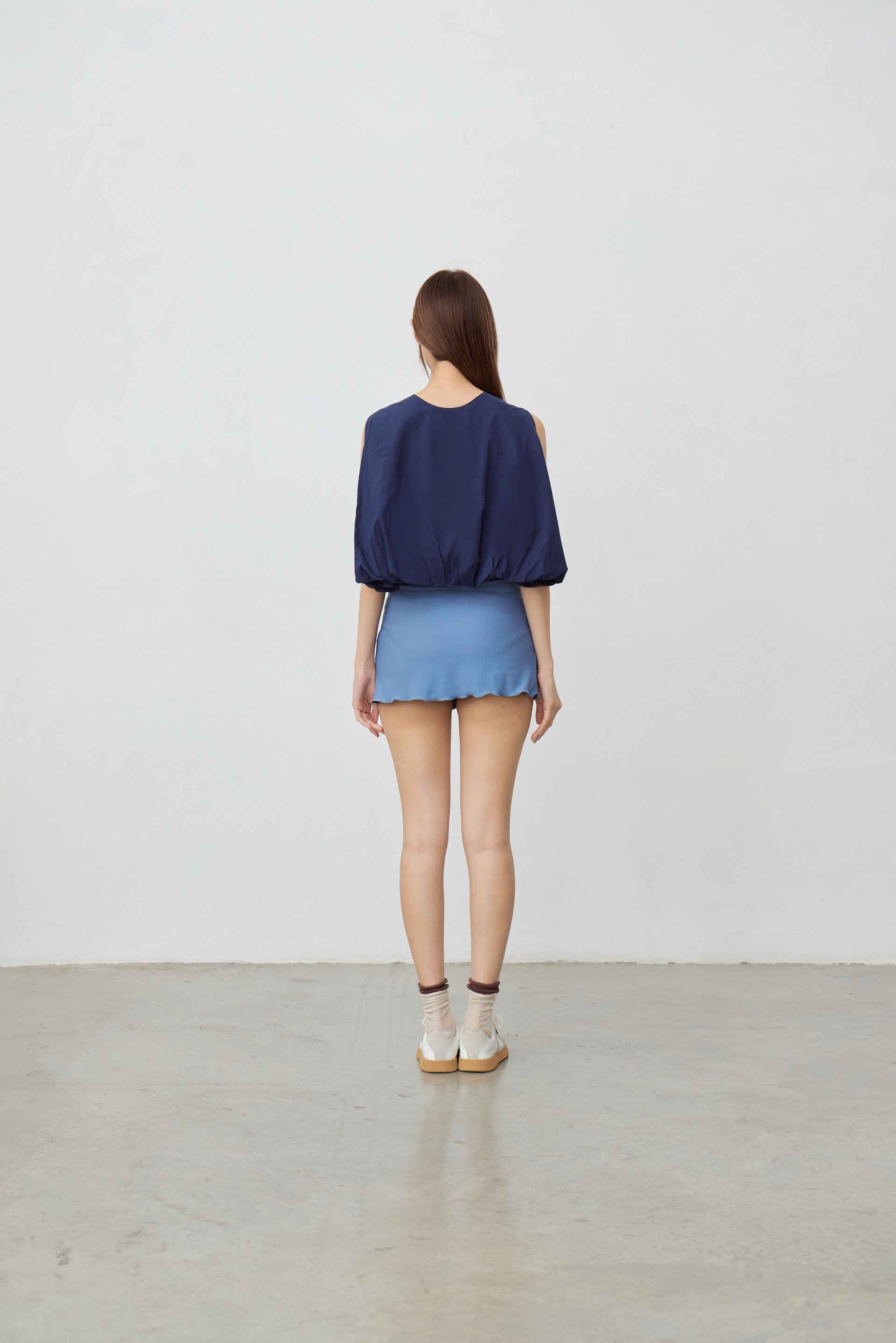 Balloon Hem Pumpkin Top. Cotton-mixed, free-sized beach top