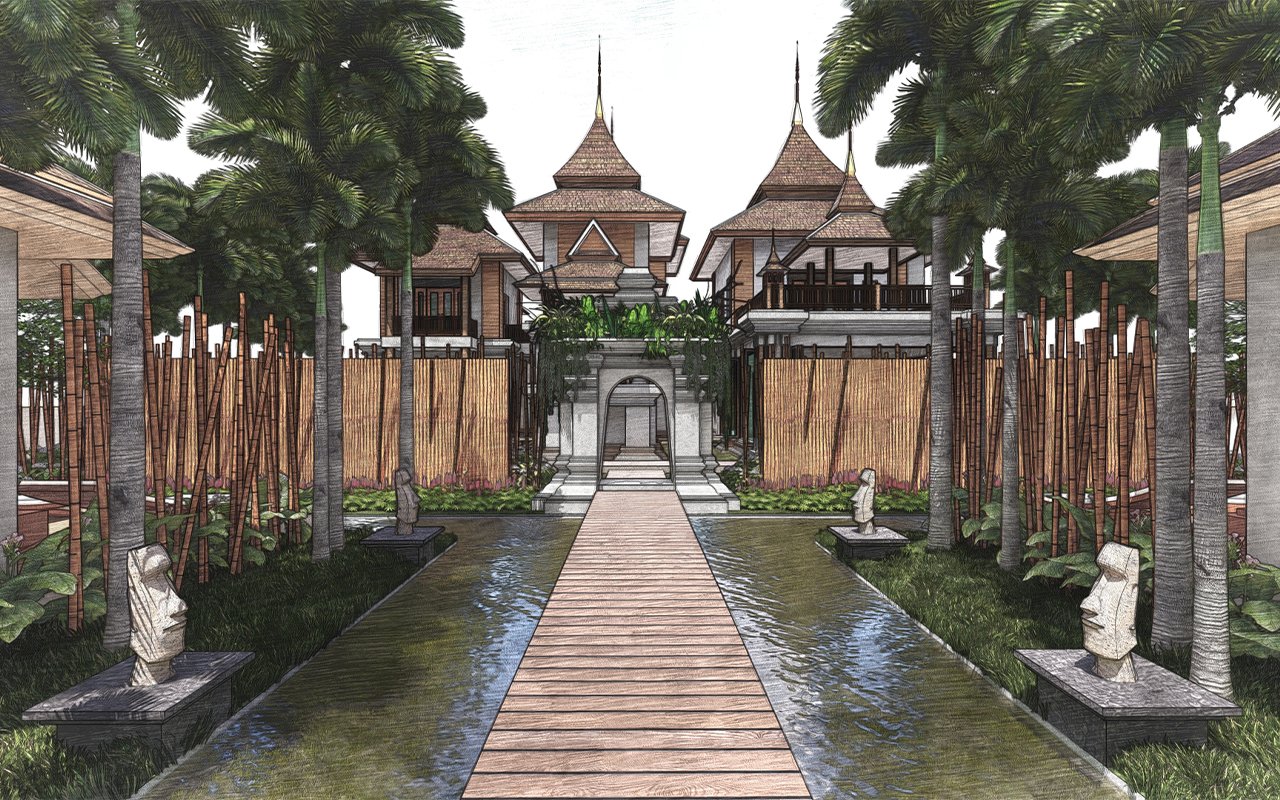 รับออกแบบเขียนแบบ Landscape Architecture Design Residence