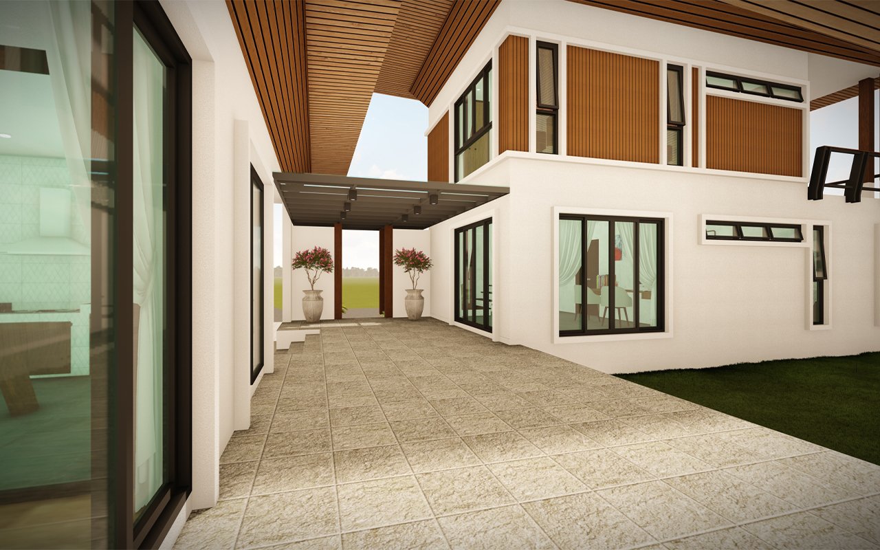 รับออกแบบเขียนแบบ Landscape Architecture Design Residence