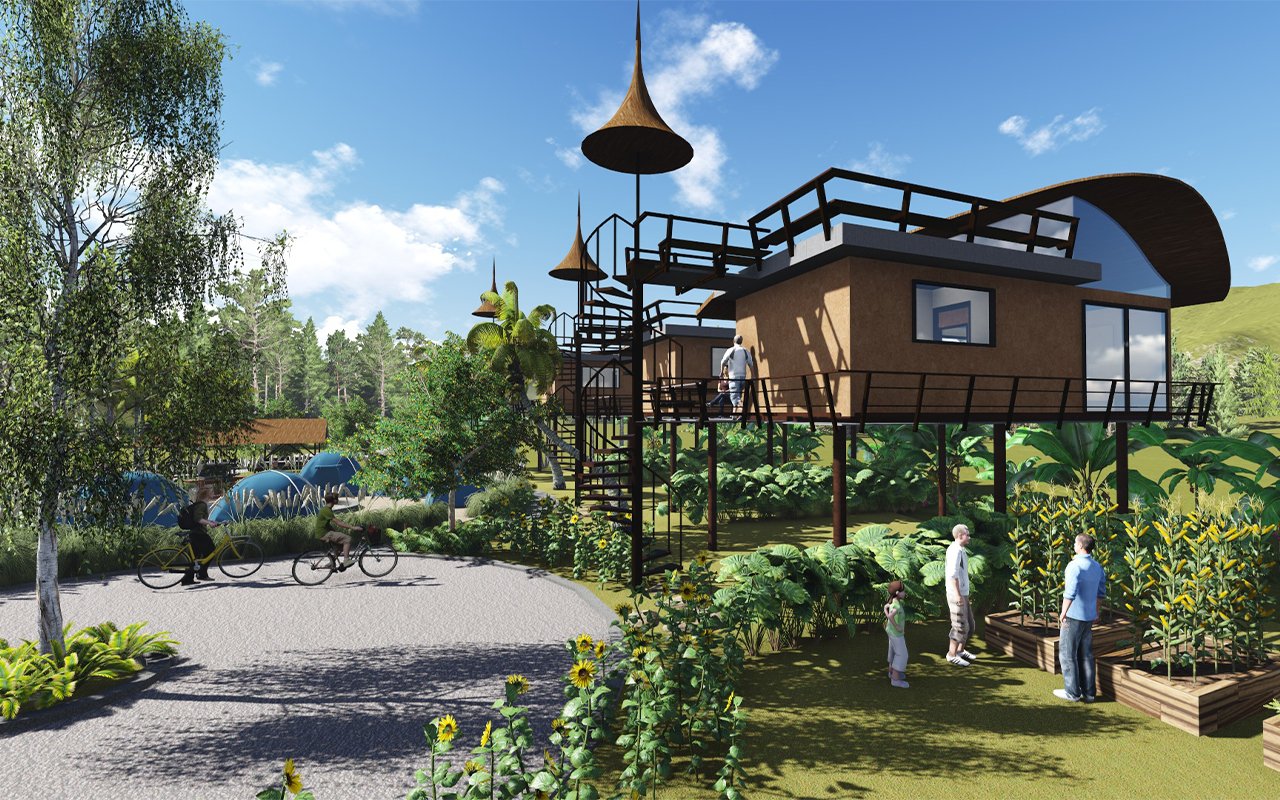 ออกแบบและเขียนแบบ ที่พักฟาร์มสเตย์ เชียงใหม่ พัทยา ชลบุรี Landscape Architecture Design Farm stay