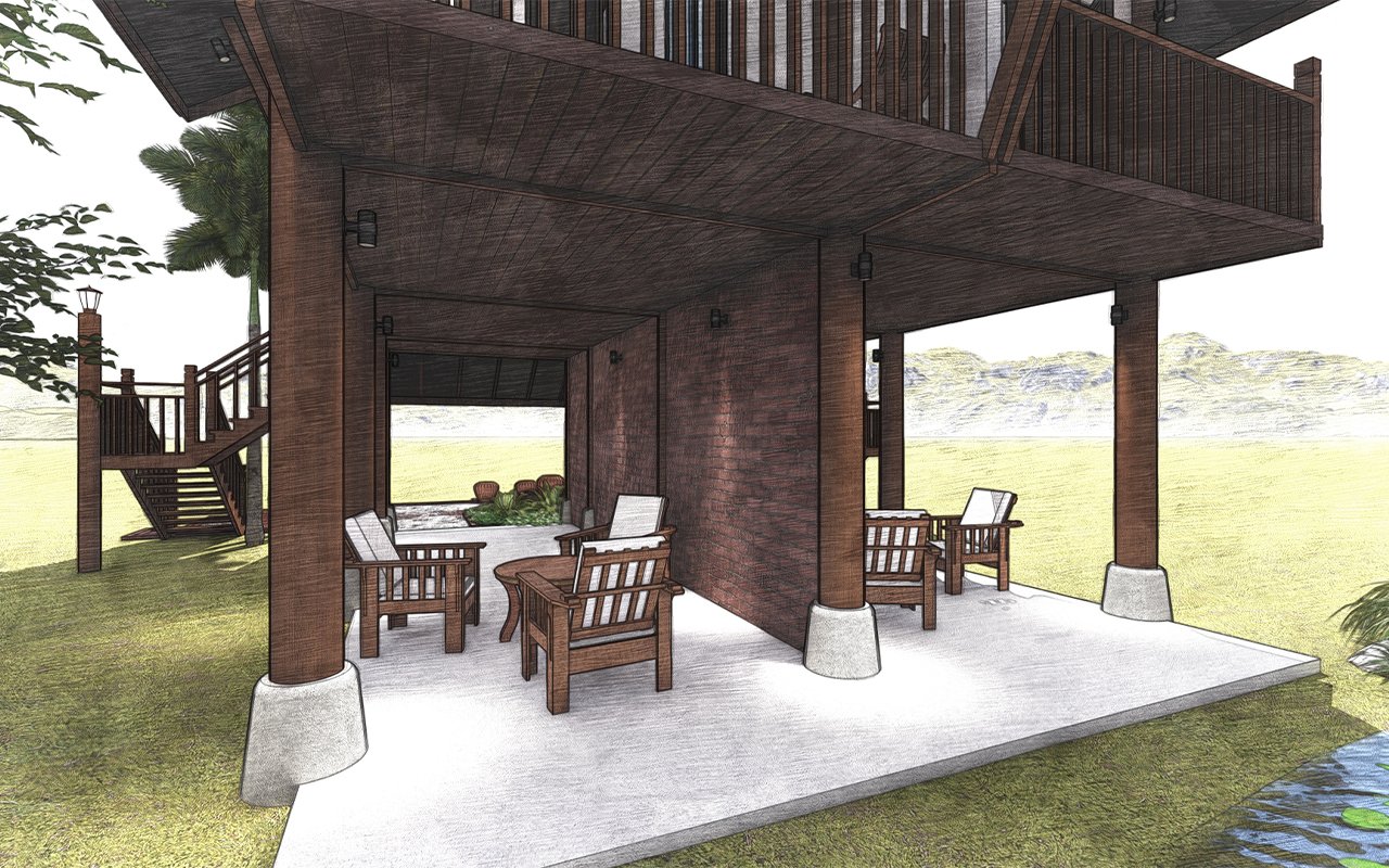 ออกแบบและตกแต่งบ้านพักสไตล์รีสอร์ท เชียงใหม่ พัทยา ชลบุรี Landscape Architecture Design Resort