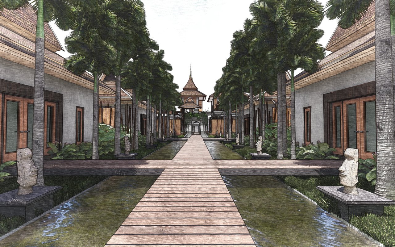 รับออกแบบเขียนแบบ Landscape Architecture Design Residence