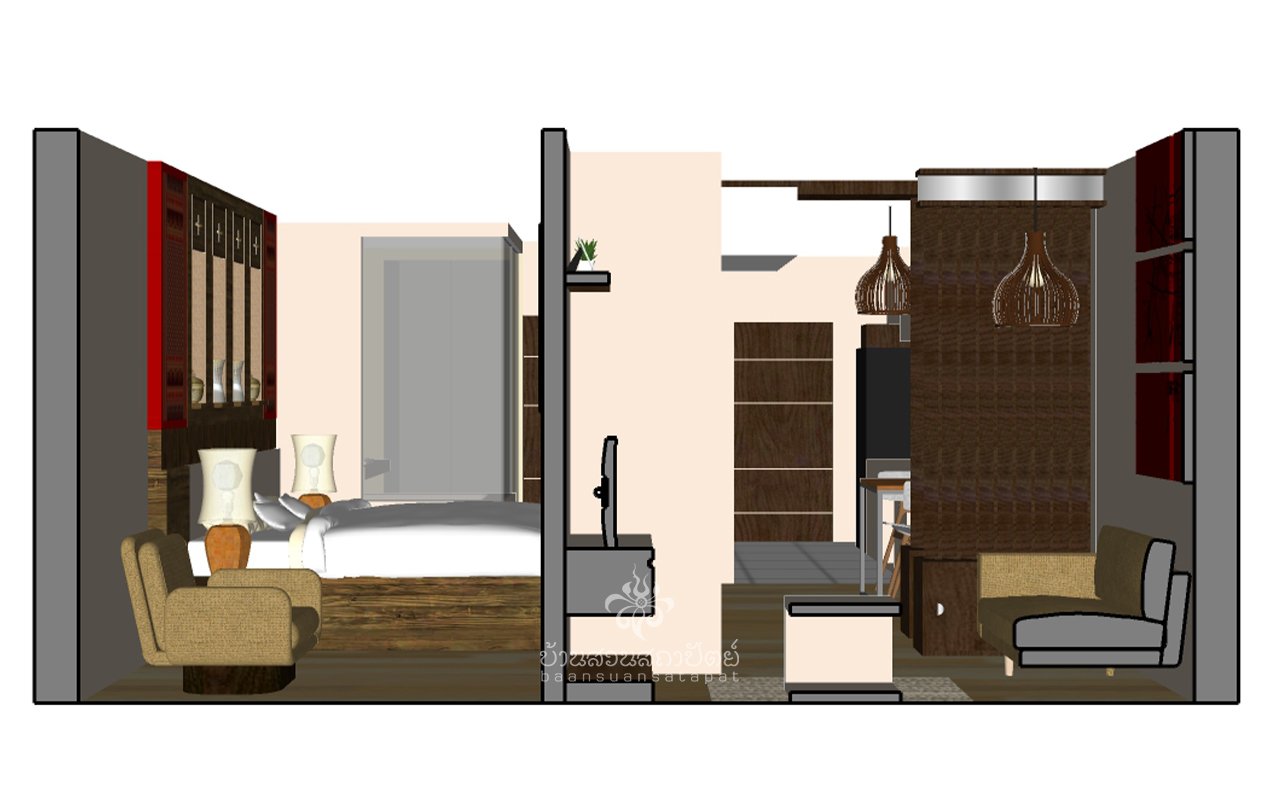ออกแบบและตกแต่งภายในห้องพักคอนโด Landscape Architecture Design Condo Interior