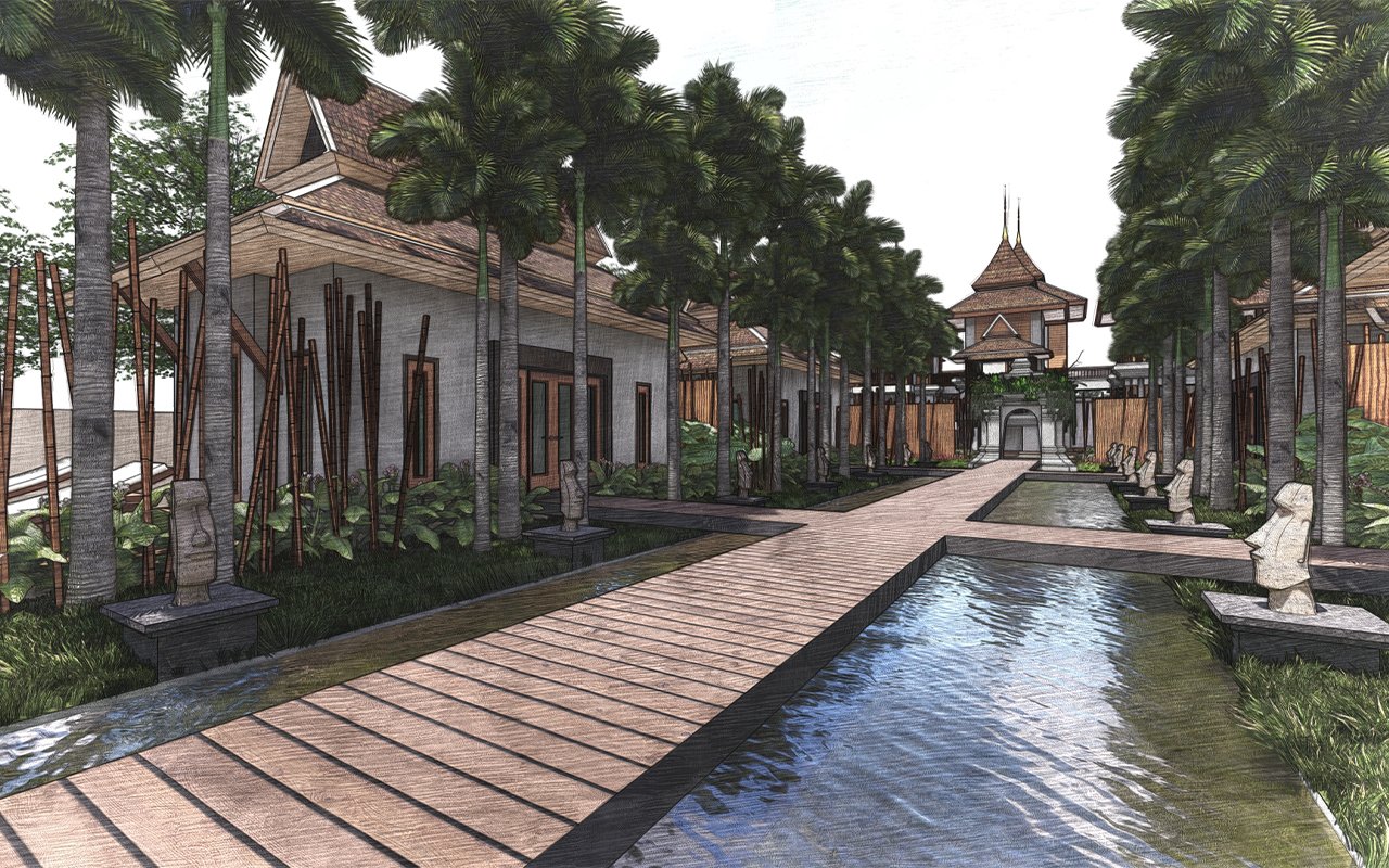 รับออกแบบเขียนแบบ Landscape Architecture Design Residence