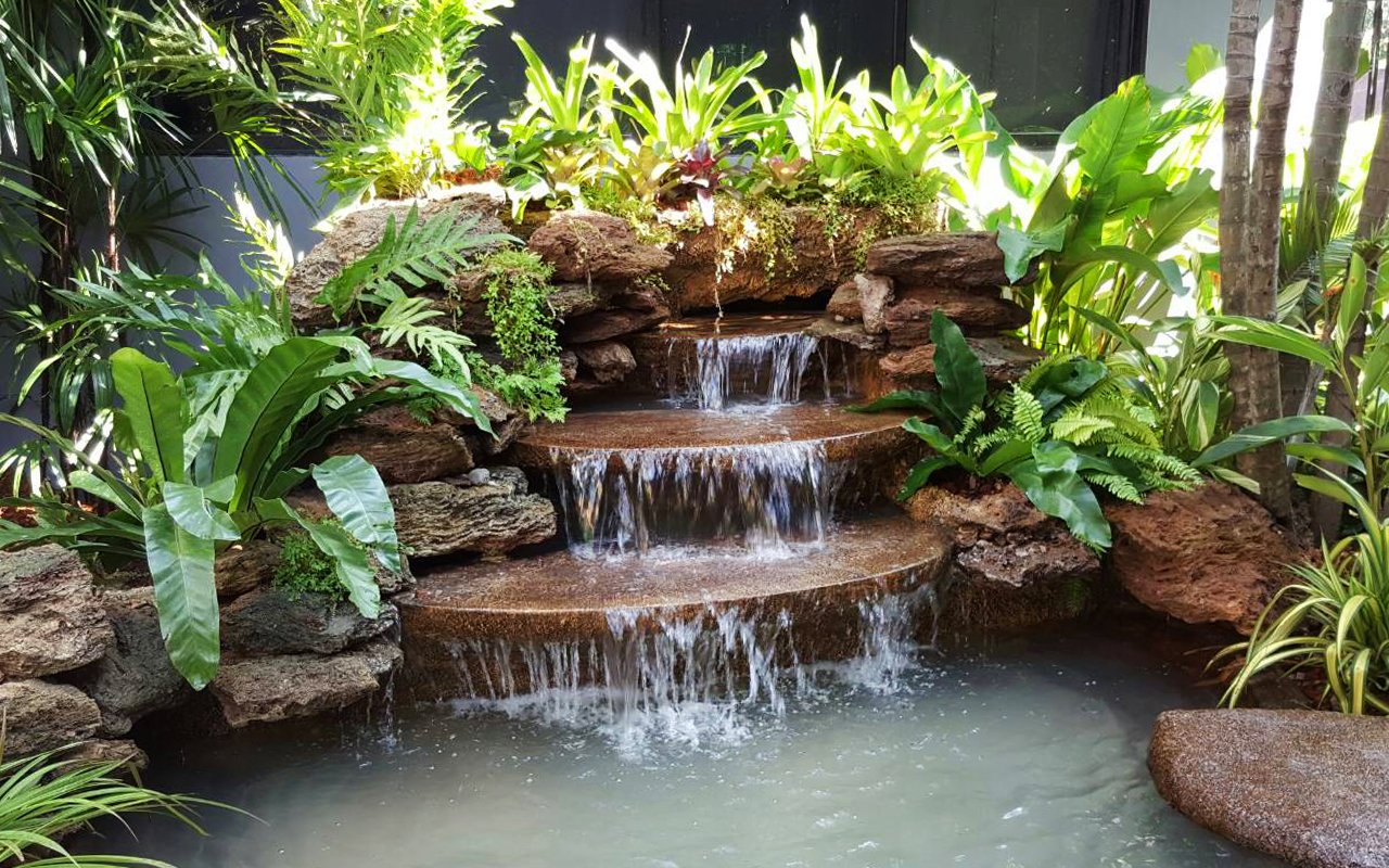 รับออกแบบ จัดสวน น้ำตก หินเทียม landscape design