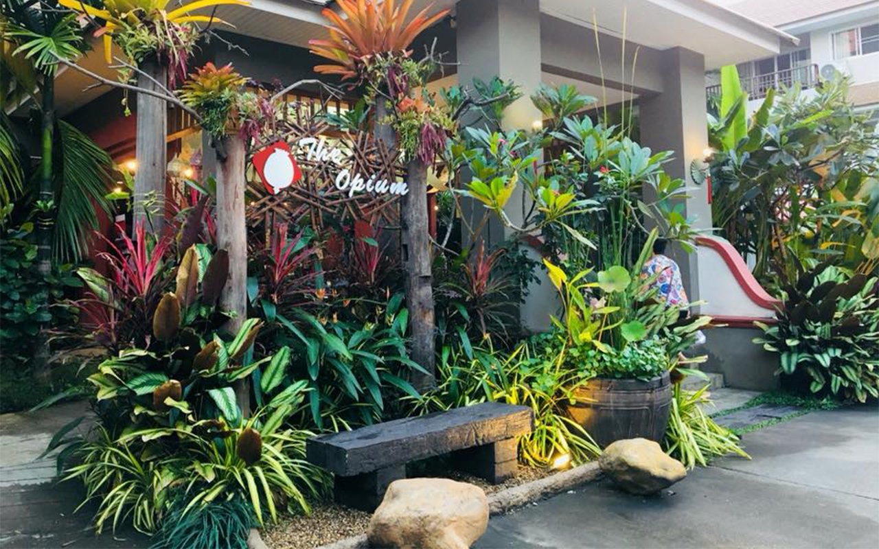 สวนสวยในโรมแรม น้ำตกหินเทียม รับจัดสวน เชียงใหม่ พัทยา ชลบุรี landscape design