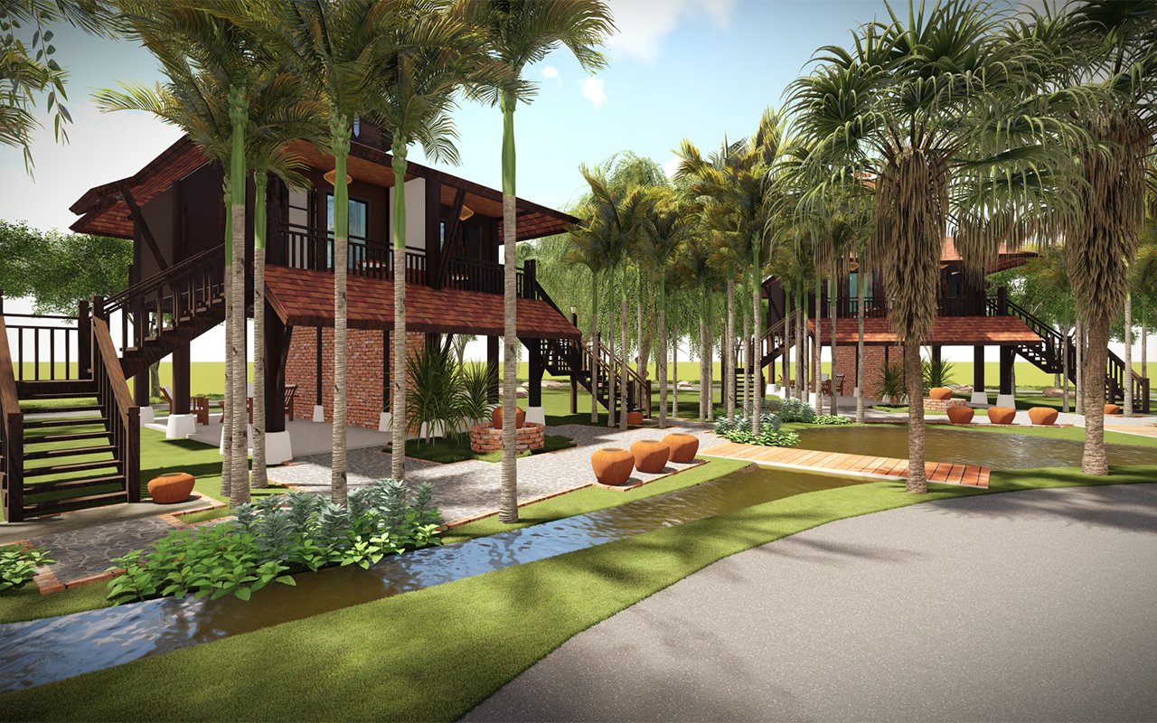 ออกแบบและเขียนแบบ ที่พักฟาร์มสเตย์ เชียงใหม่ พัทยา ชลบุรี Landscape Architecture Design Residence Farm stay