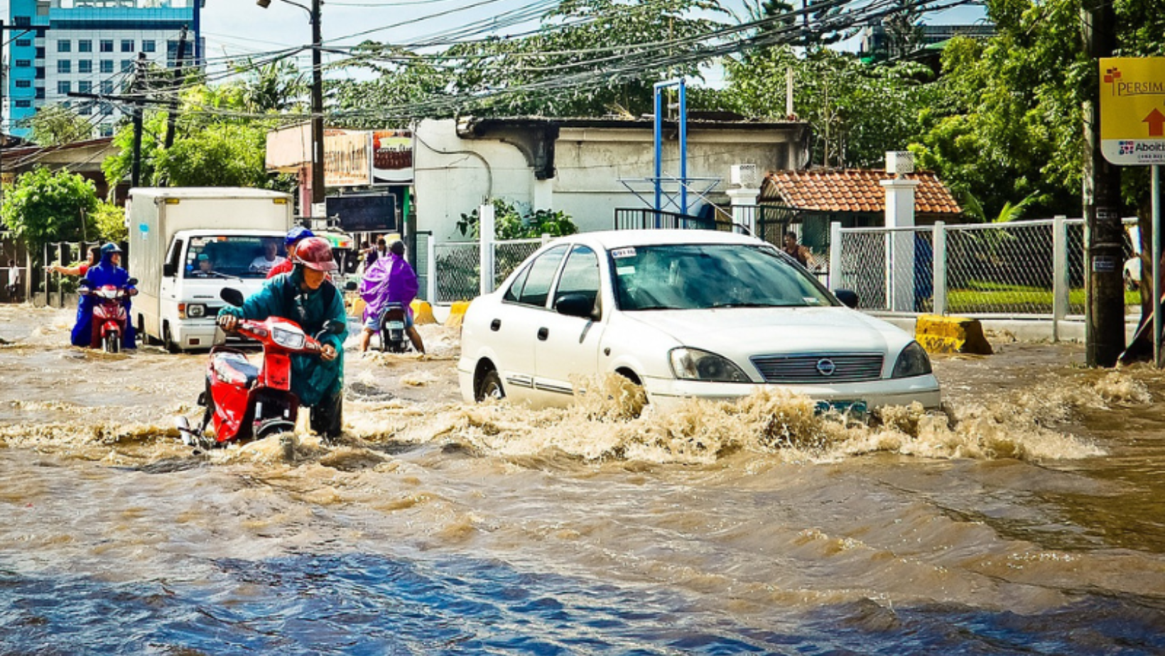 หลังขับรถลุยน้ำท่วม  หลังขับรถลุยน้ำท่วม