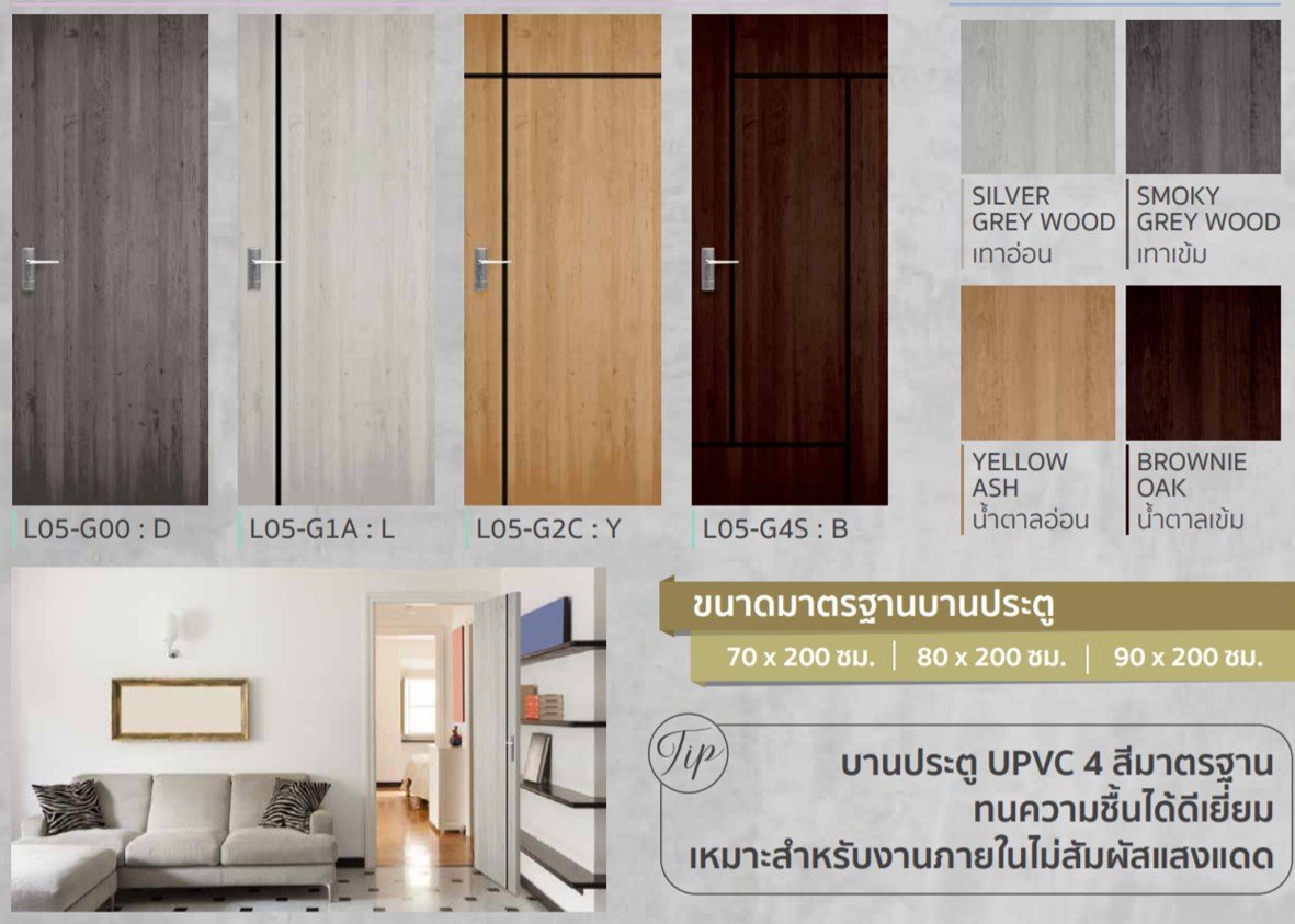 วงกบประตู PVC AZLE 70X200 ซม. สีขาว