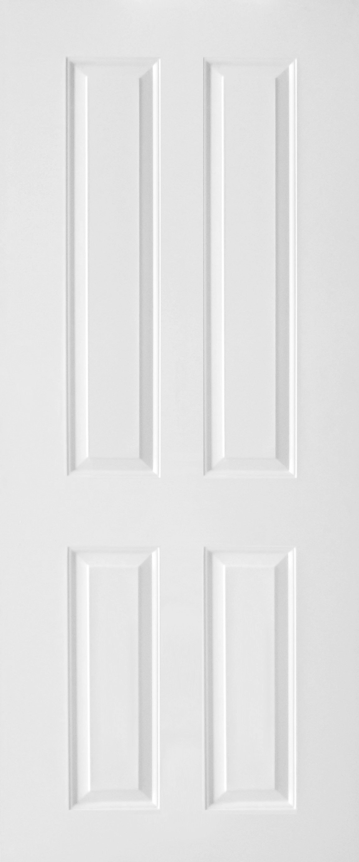 ประตูUPVC ผิวหน้าลายไม้ สีขาว บานลูกฟัก 4 ช่องตรง