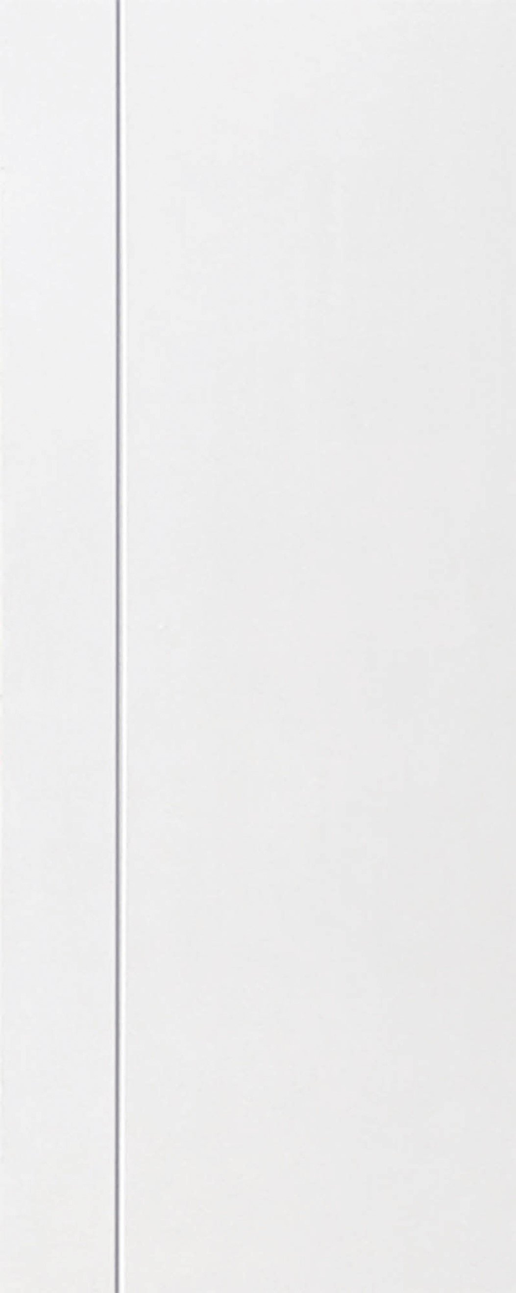 ประตูUPVC ผิวหน้าลายไม้ สีขาว เซาะร่องสำเร็จรูป 1 เส้นตรง
