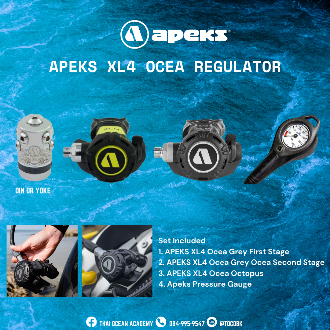 Apeks XL4 Ocea Regulator Set (Grey)