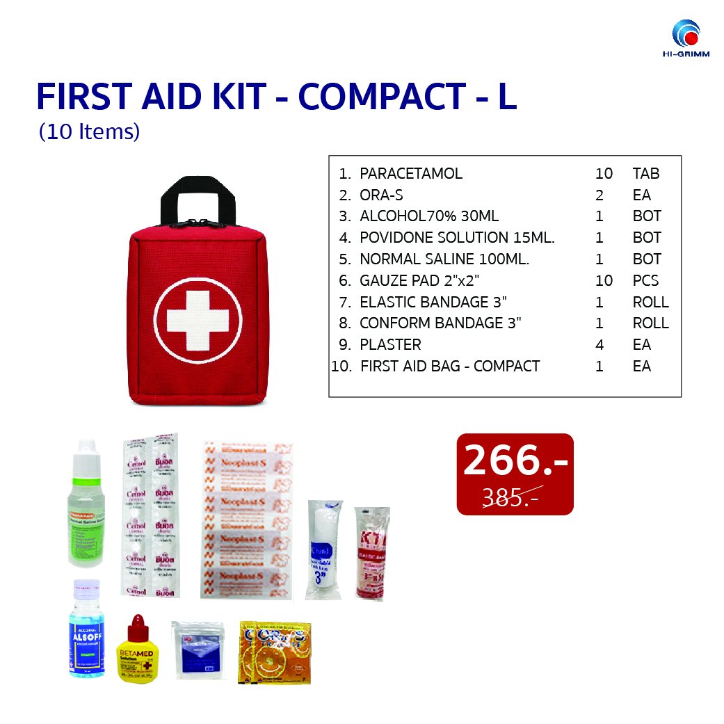 HIGRIMM FIRST AID KIT - COMPACT L (10 items)