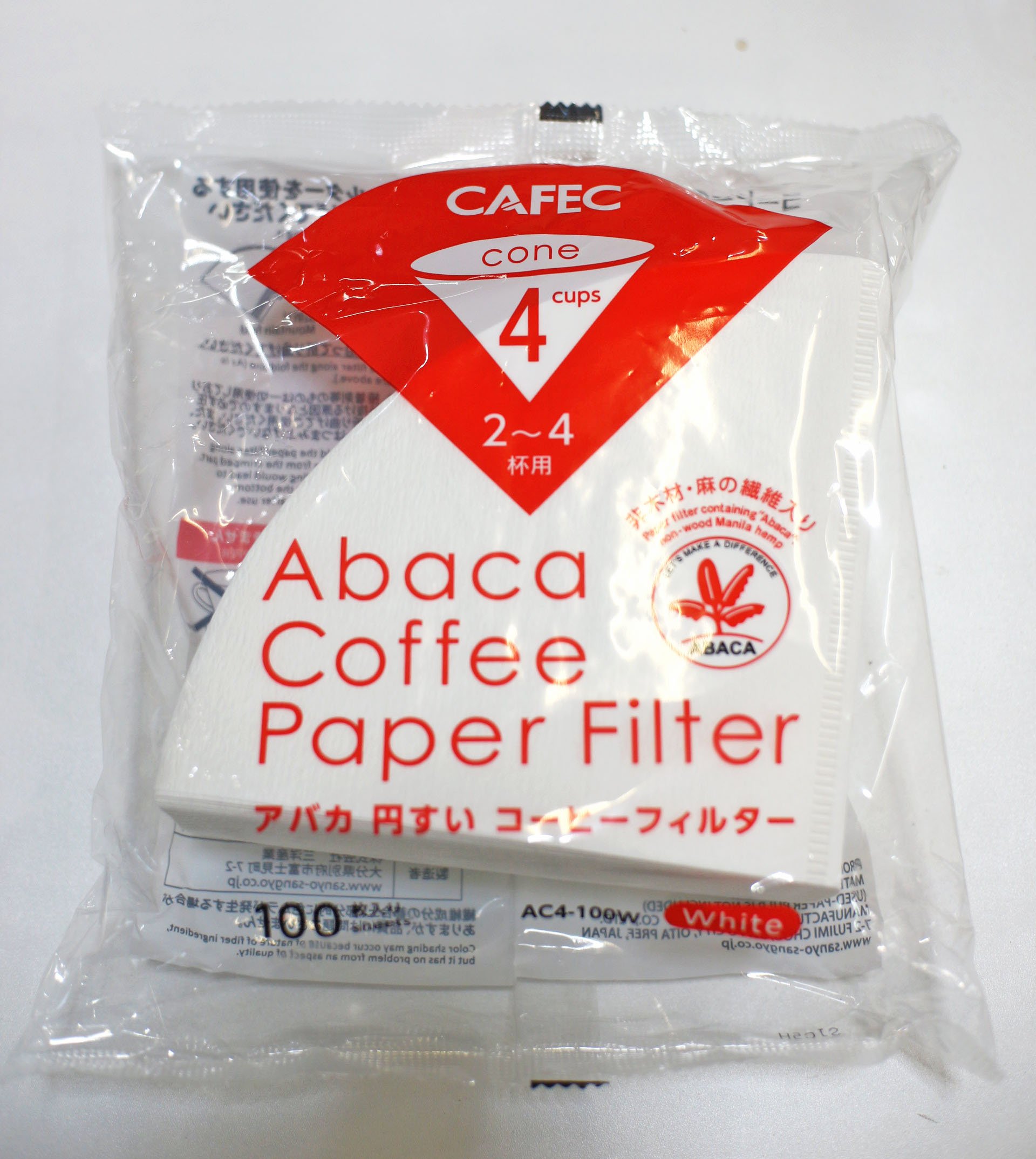 CAFEC Abaca paper Filter บรรจุ 100 แผ่น