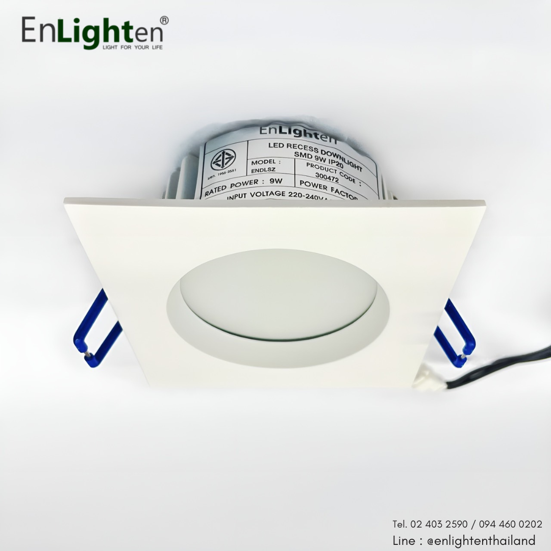 โคมไฟดาวน์ไลท์ LED RECESS DOWNLIGHT SMD 9 วัตต์ 6000K lightup