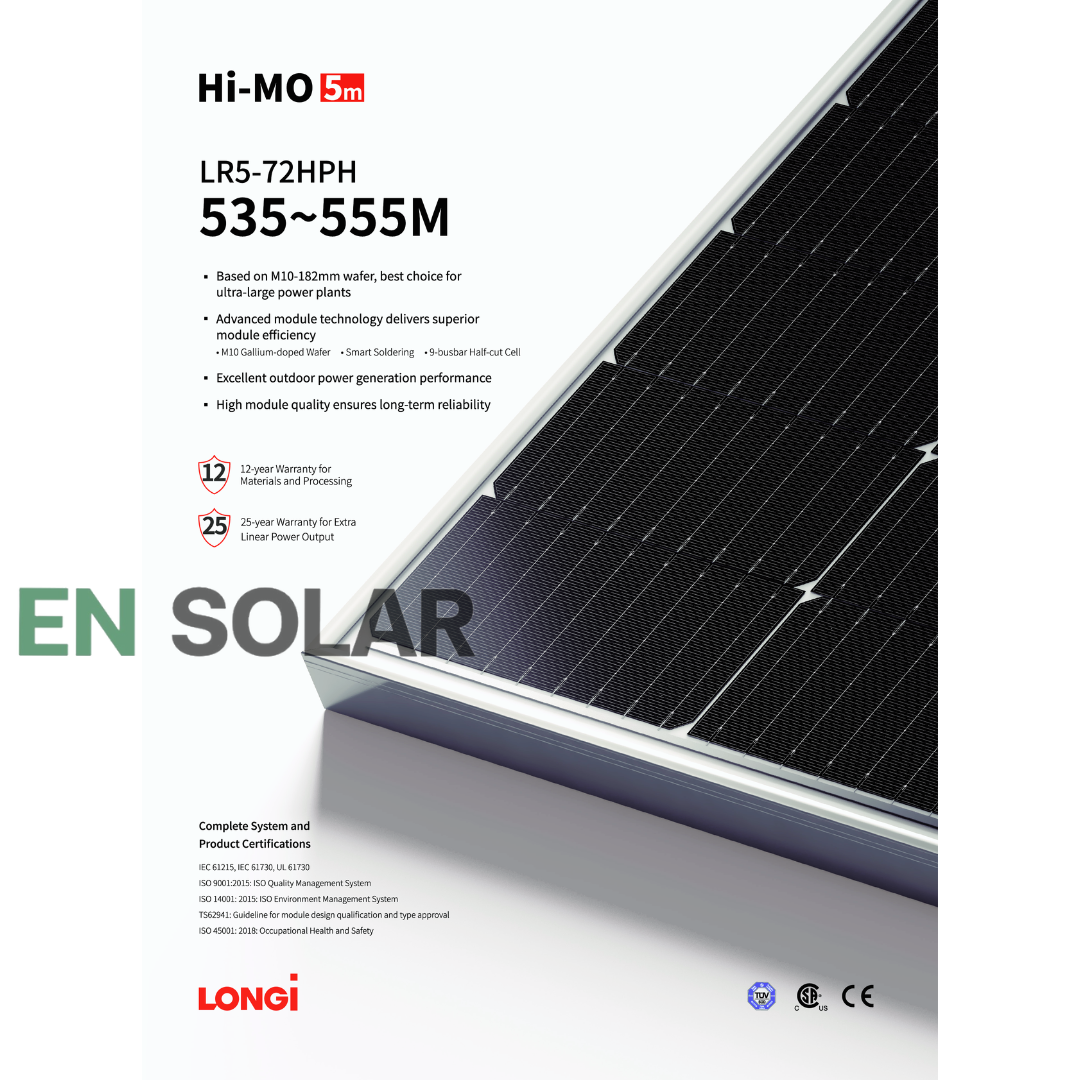 Longi Solar Panel 550w Tier 1 Lightup 9611