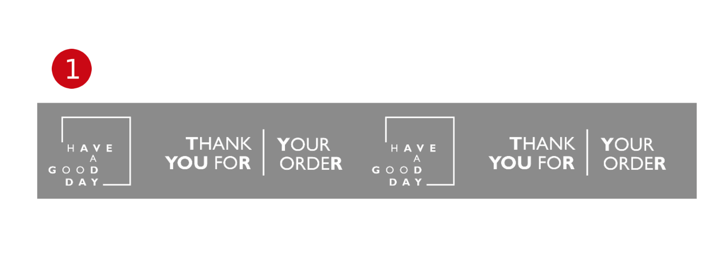 เทปพิมพ์ลาย Thank you