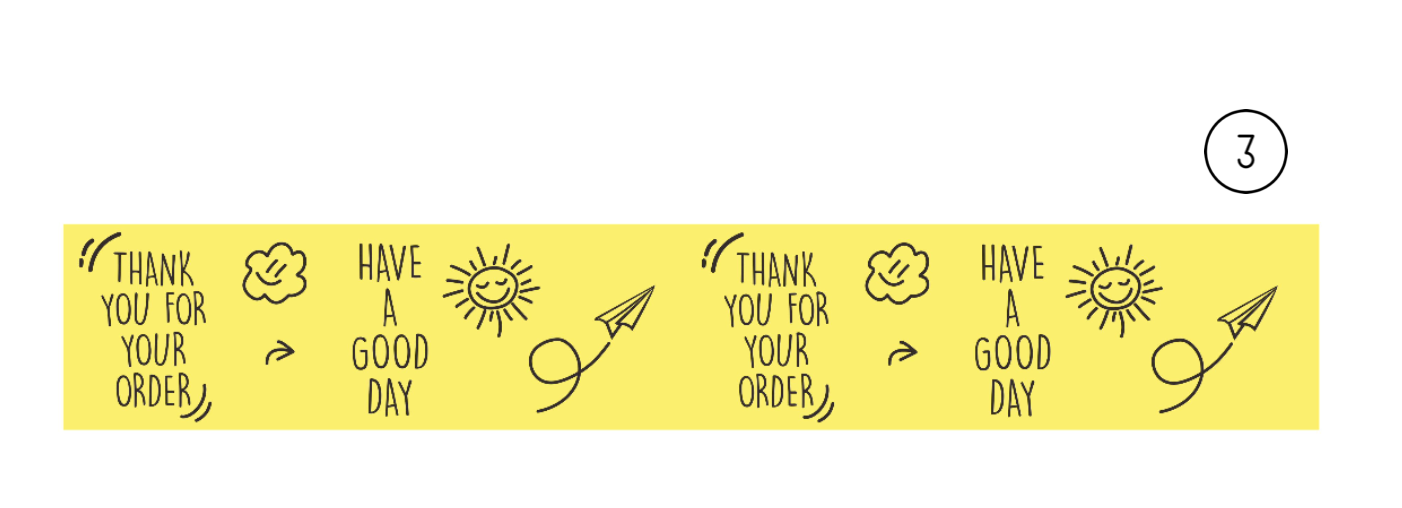 เทปพิมพ์ลาย Thank you