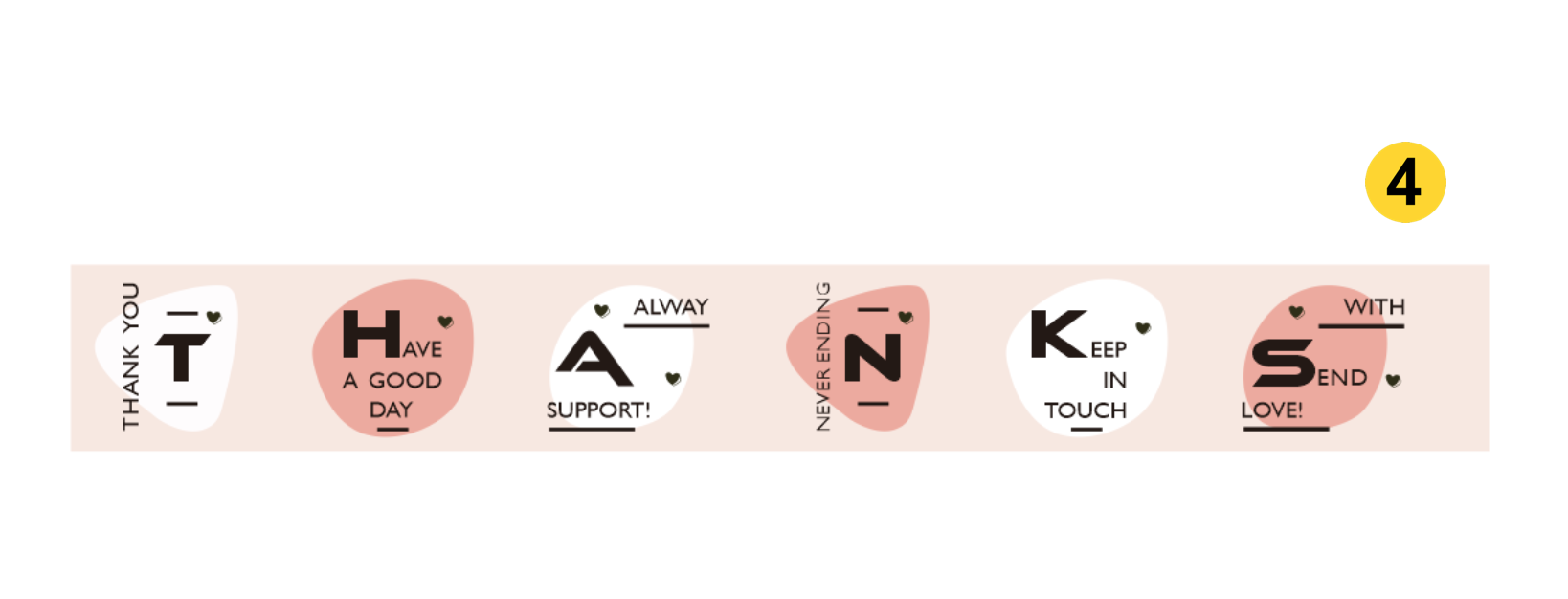 เทปพิมพ์ลาย Thank you