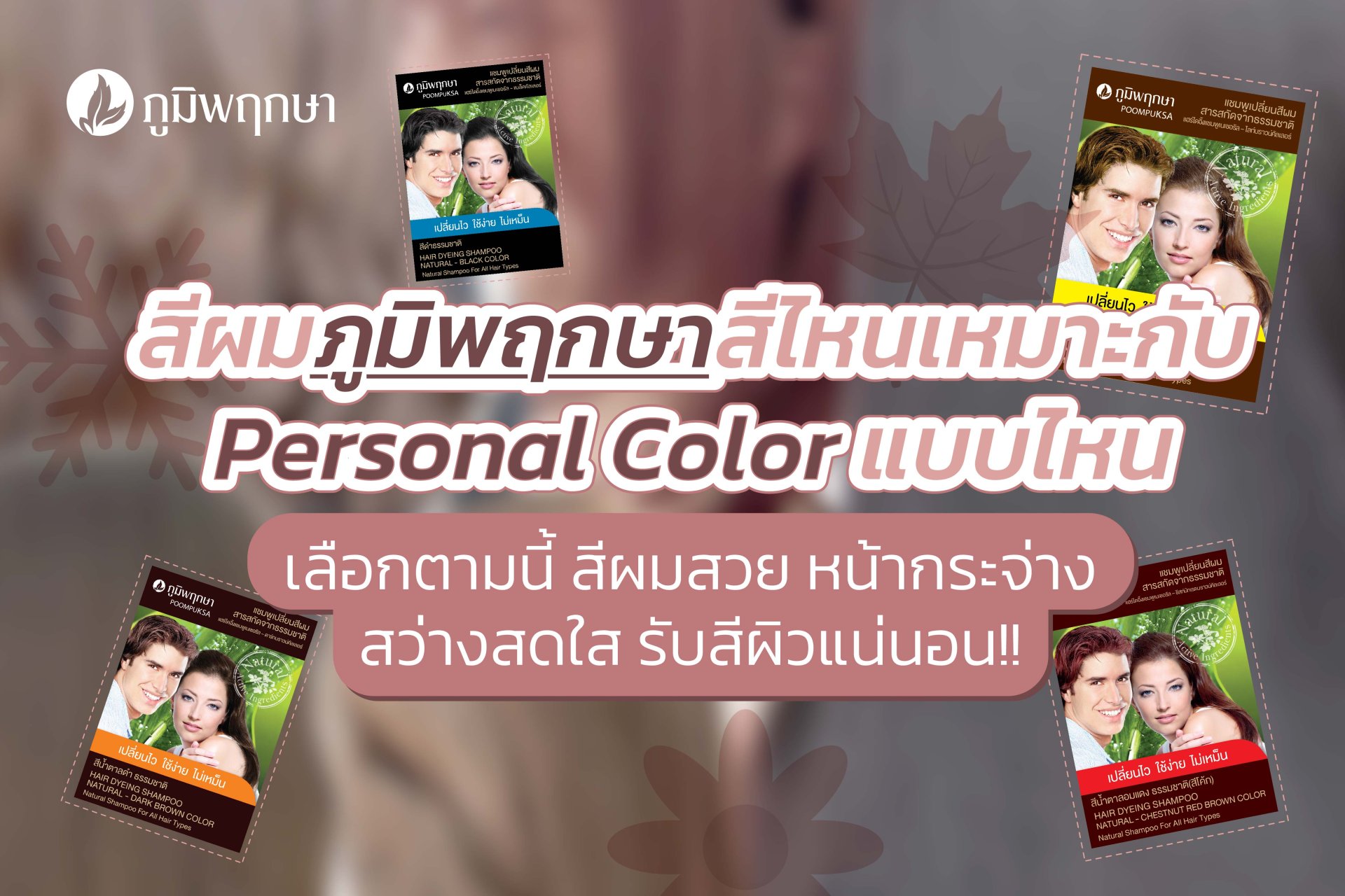 สีผมภูมิพฤกษาสีไหนเหมาะกับ Personal Color แบบไหนบ้าง