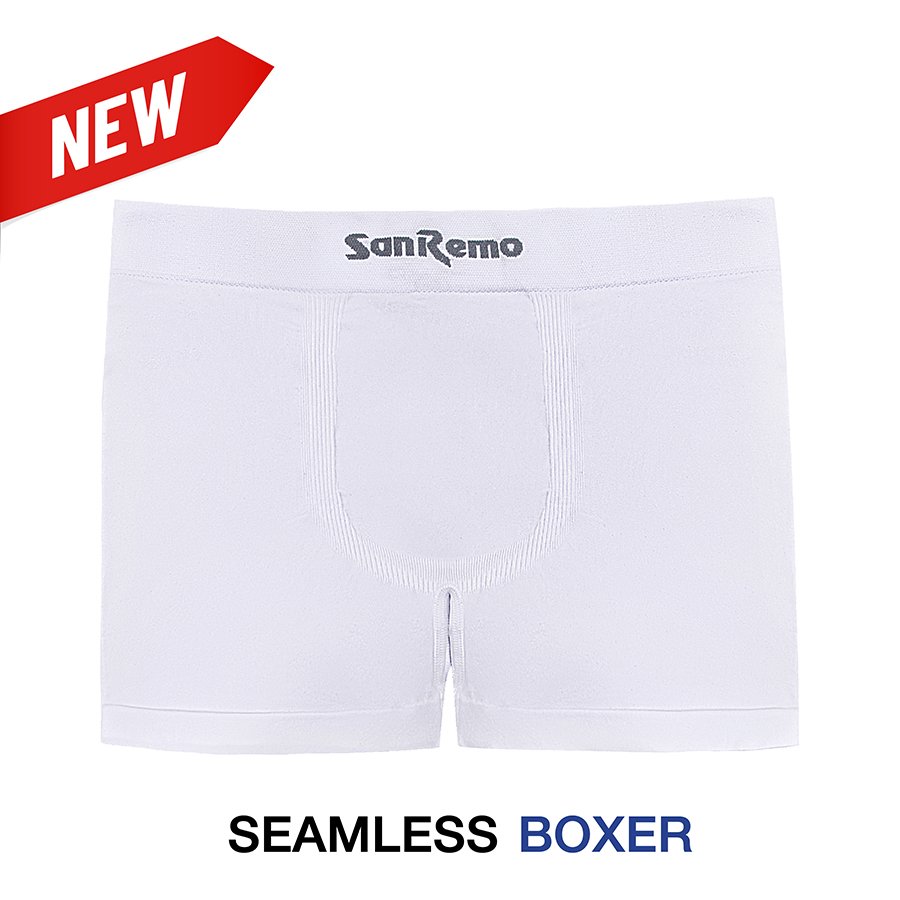 กางเกงในชายขาสั้นไร้ตะเข็บ Boxer Seamless สีขาว รหัส SRMSL4