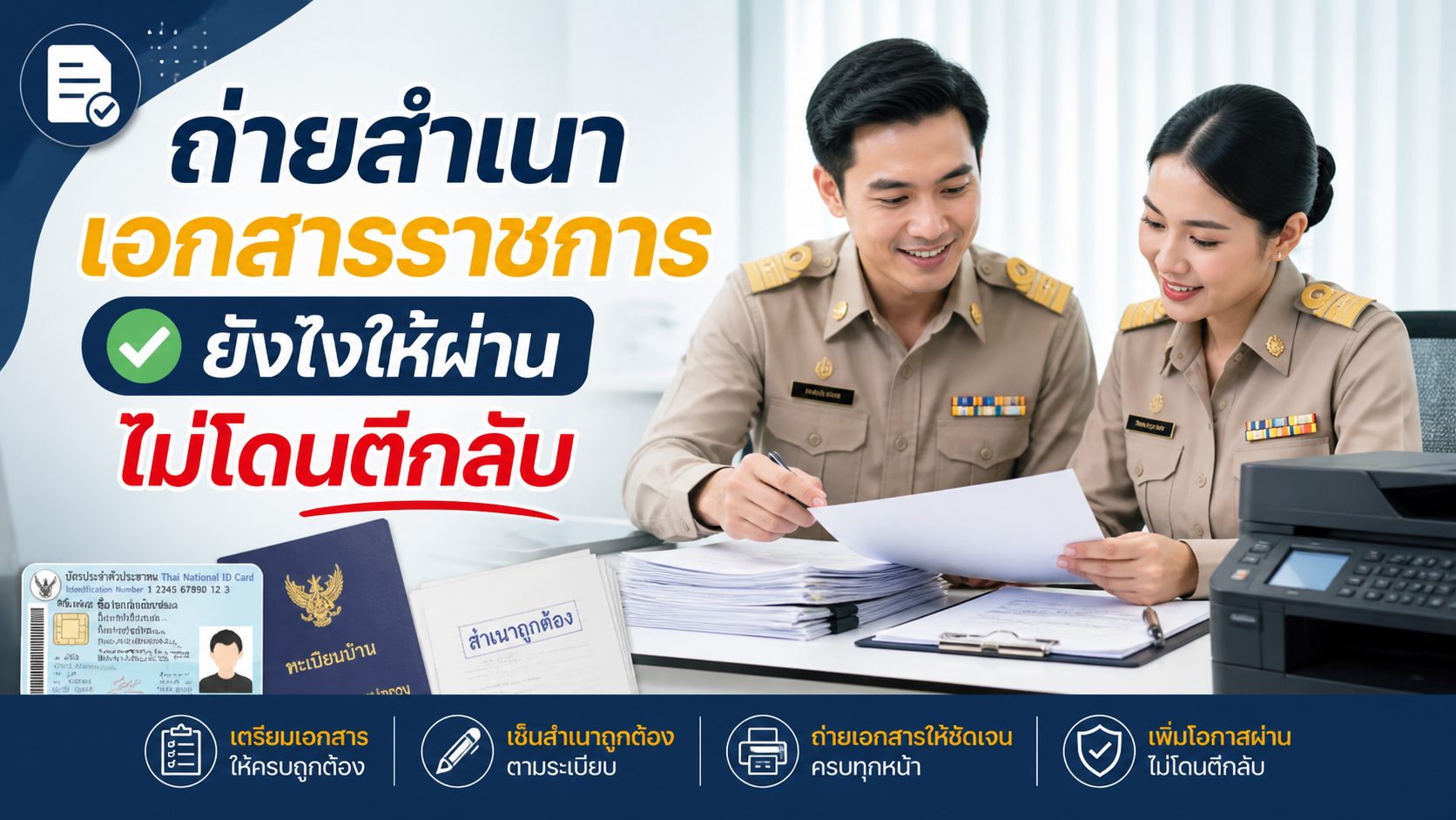 ถ่ายสำเนาเอกสารราชการยังไงให้ผ่าน ไม่โดนตีกลับ (คู่มือครบจบในบทเดียว)