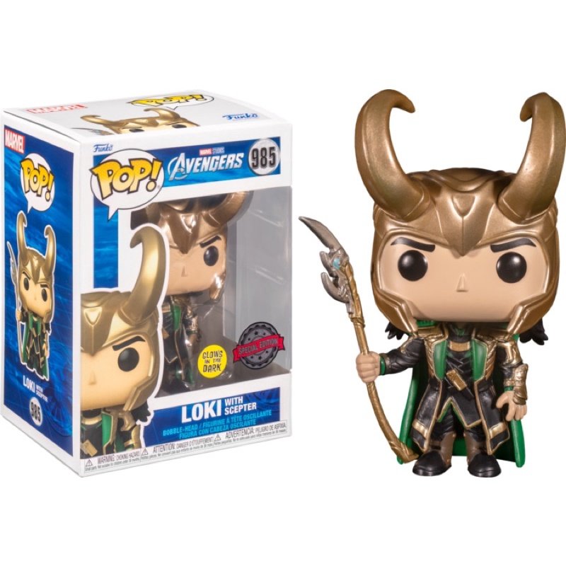 Funko Pop! MARVEL : Loki with Scepter Glow In The Dark Exclusive #985
