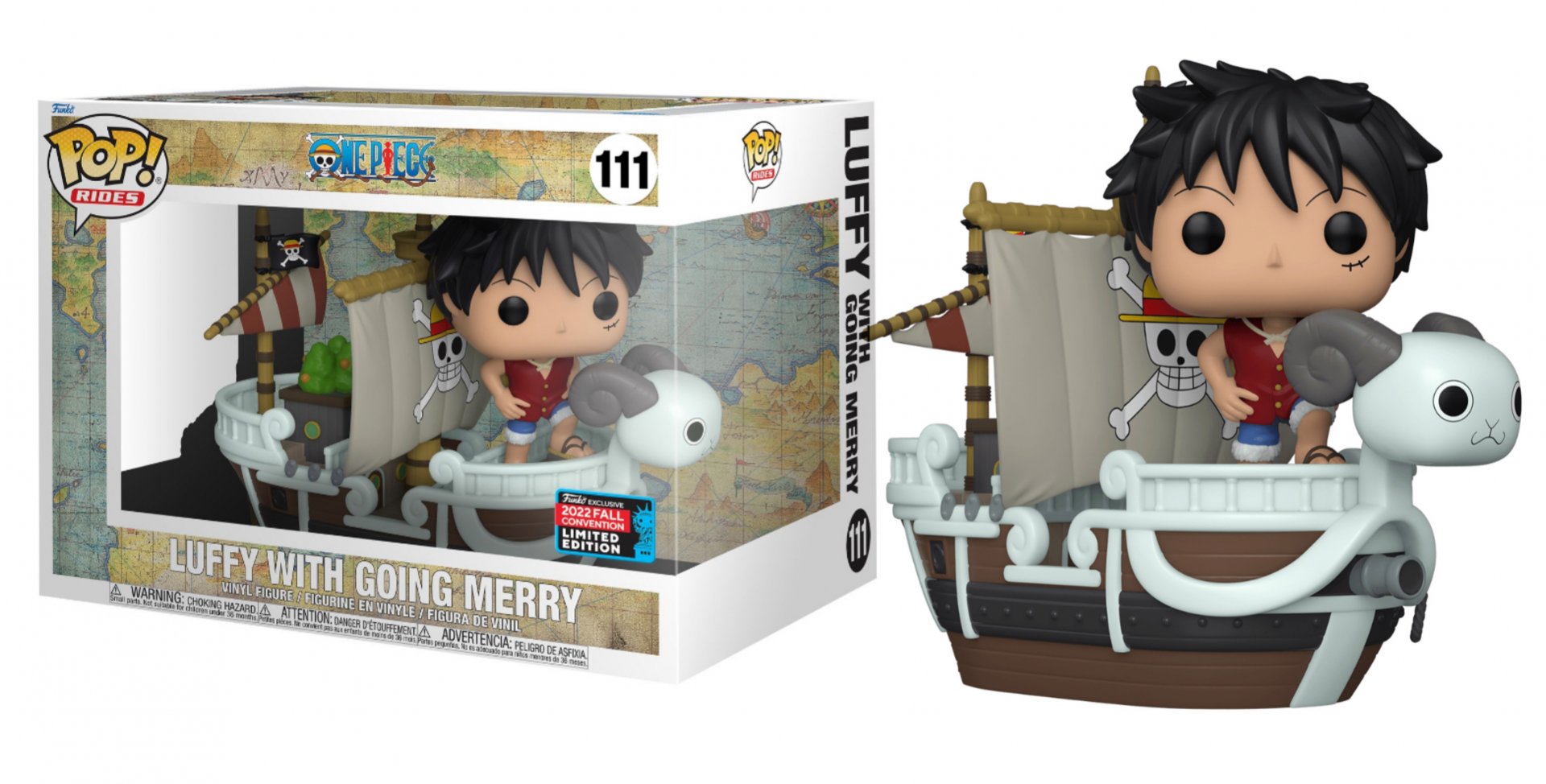 Funko Pop! Rides : One Piece : Luffy with Going Merry #111 เสาหัก 2022 Fall Convention Comic Con
