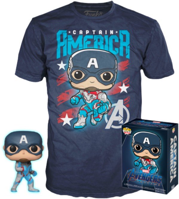 Funko Pop! Tee Box Set : Avengers 4: Endgame - Captain America