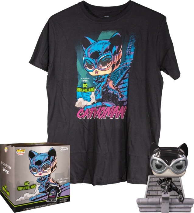 Funko Pop! Tee Box Set : Batman - Catwoman Black