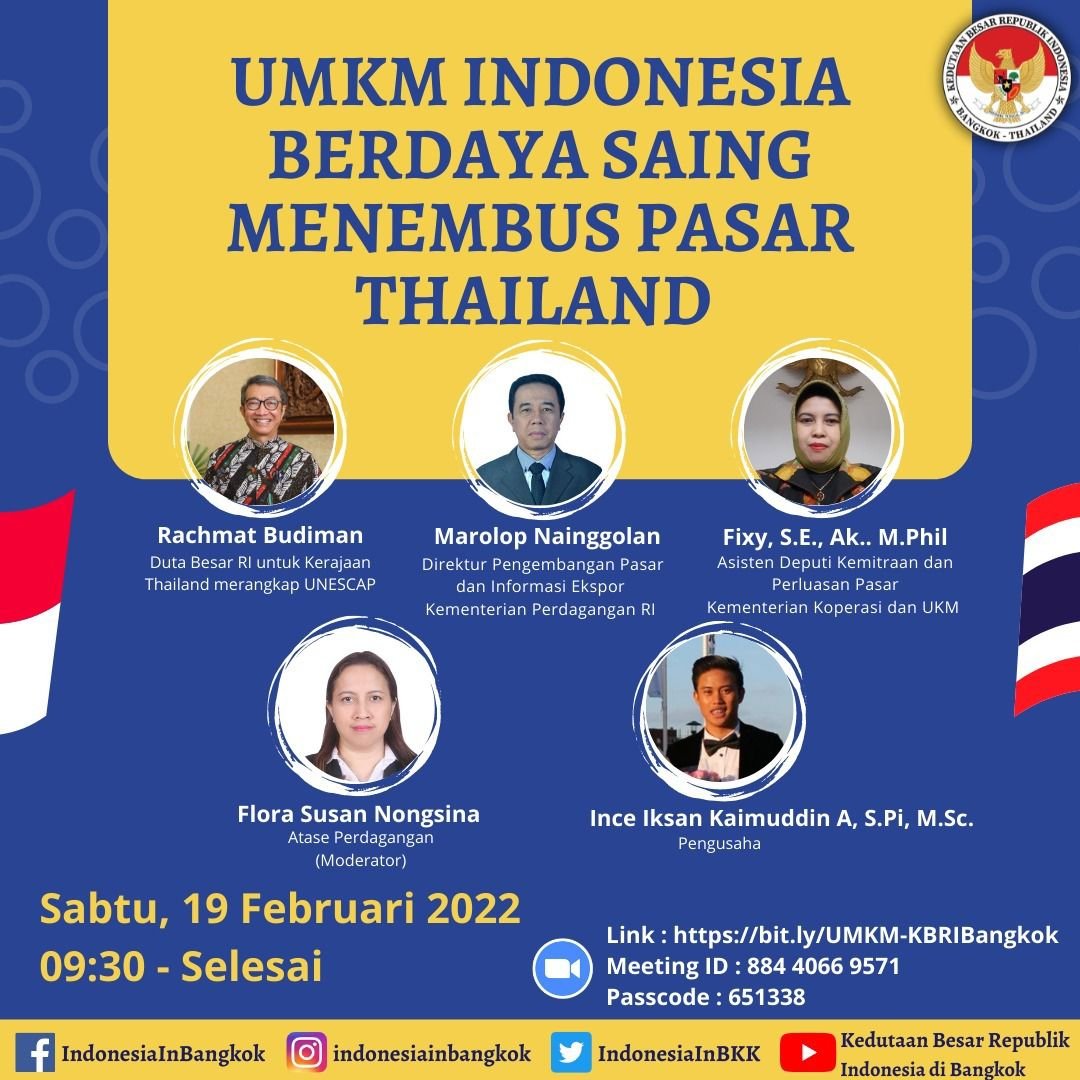 UMKM Indonesia Berdaya Saing Menembus Pasar Thailand UMKM Indonesia Berdaya Saing Menembus Pasar Thailand