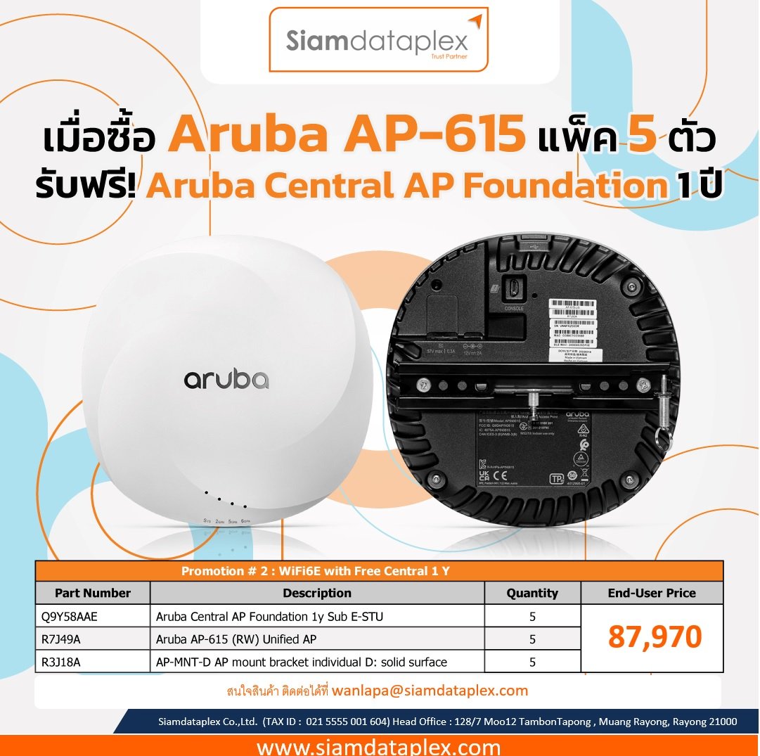 Aruba Ap 615 Rw Promotion Pack 5 Unit Siamdataplex