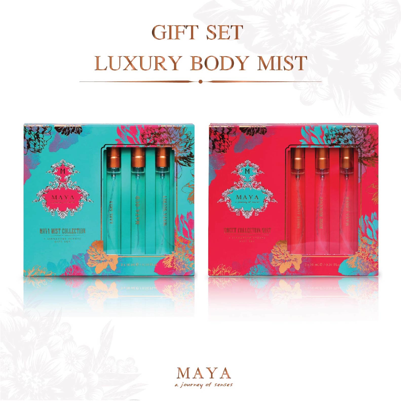 Gift Set Luxury Body Mist ชุดของขวัญสเปรย์น้ำหอม MAYA