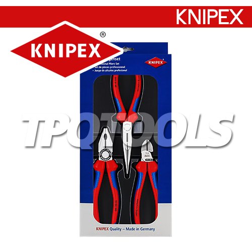KN002011 คีมชุด 3ตัว/ชุด ด้ามTWOTONE ในถาดพลาสติก "KNIPEX"