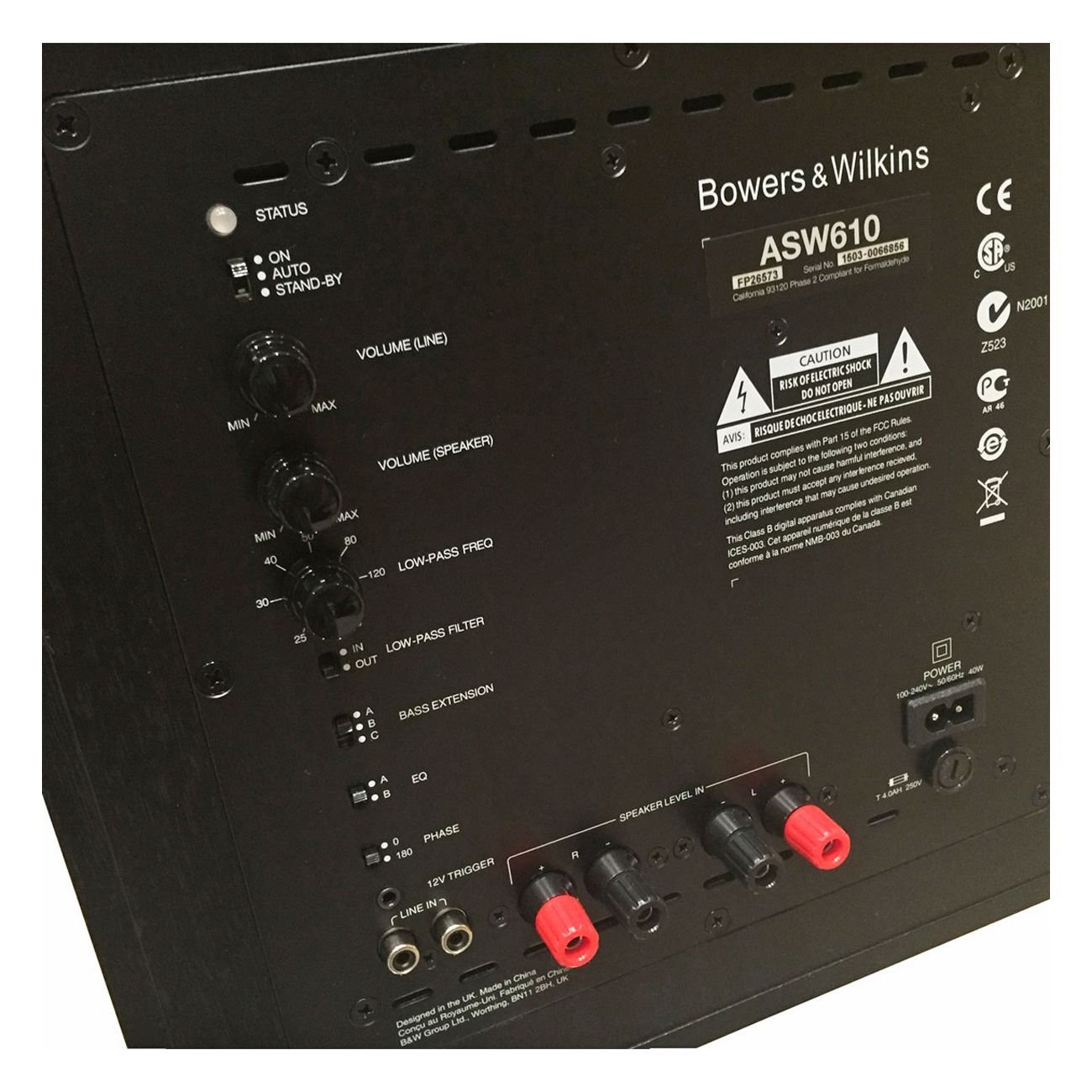 B&W ASW-610 (BLACK ASH) - Subwoofer Speaker B&W ASW-610 (BLACK ASH) - Subwoofer Speaker