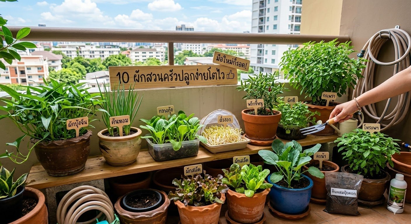 ผักสวนครัวปลูกง่ายๆ