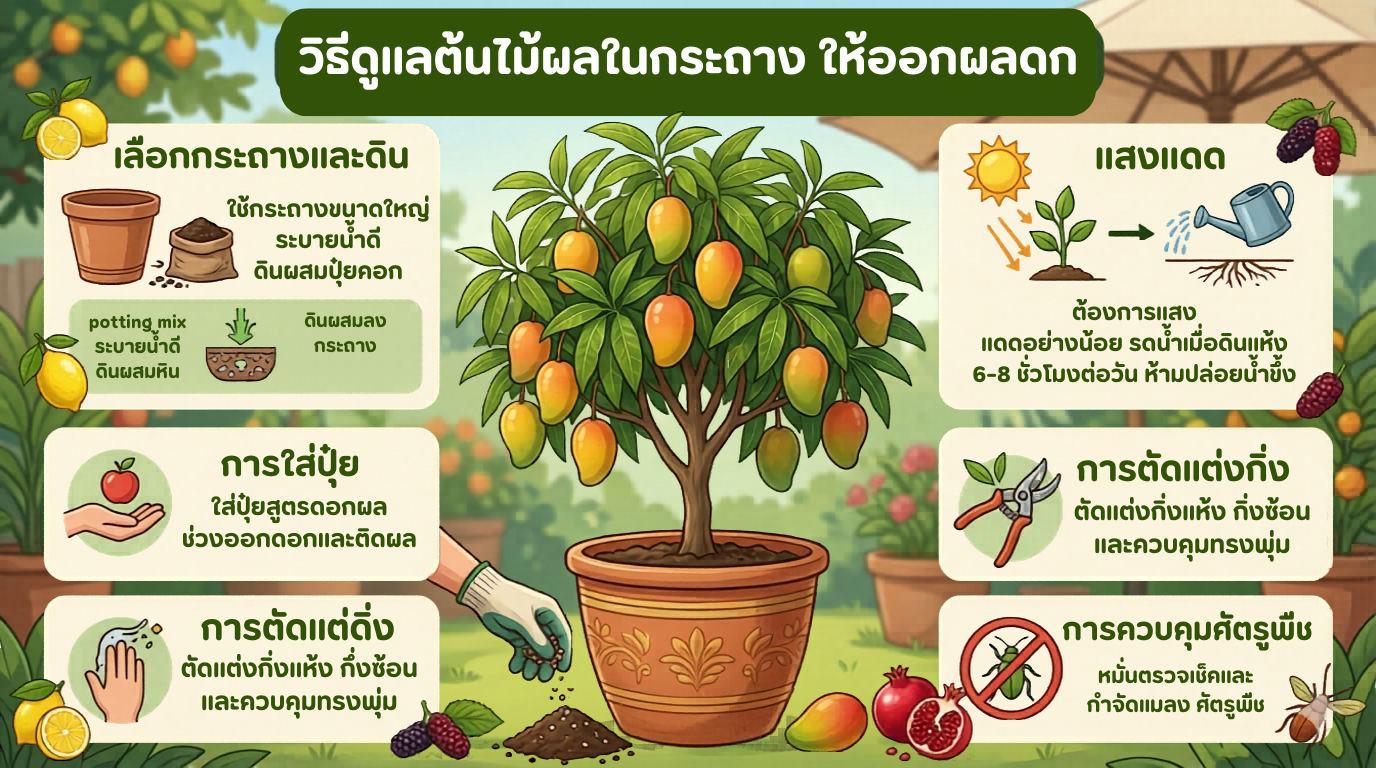 วิธีดูแลไม้ผล