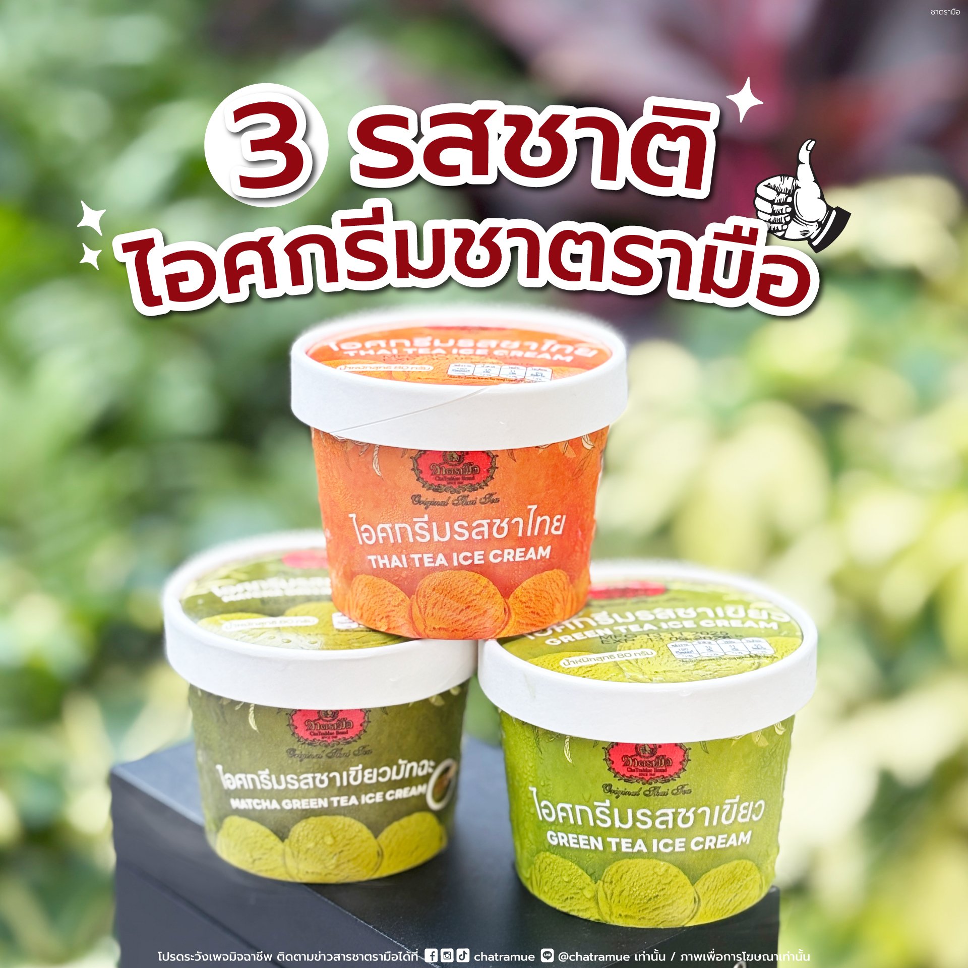 สาขาที่มีจำหน่ายไอศกรีมชาตรามือ (แบบถ้วย)