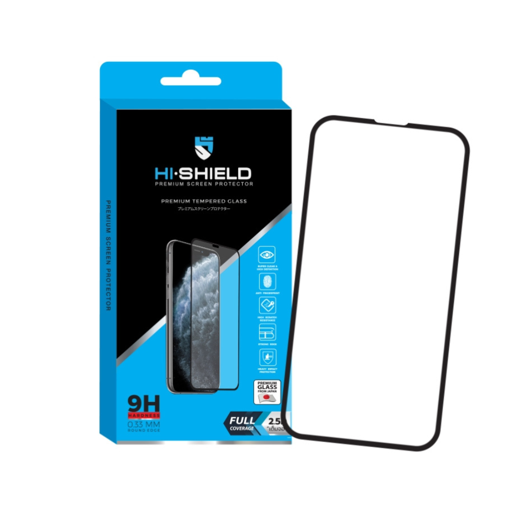HI-SHIELD Selected 2.5D iPhone Full Coverage Tempered Glass Film