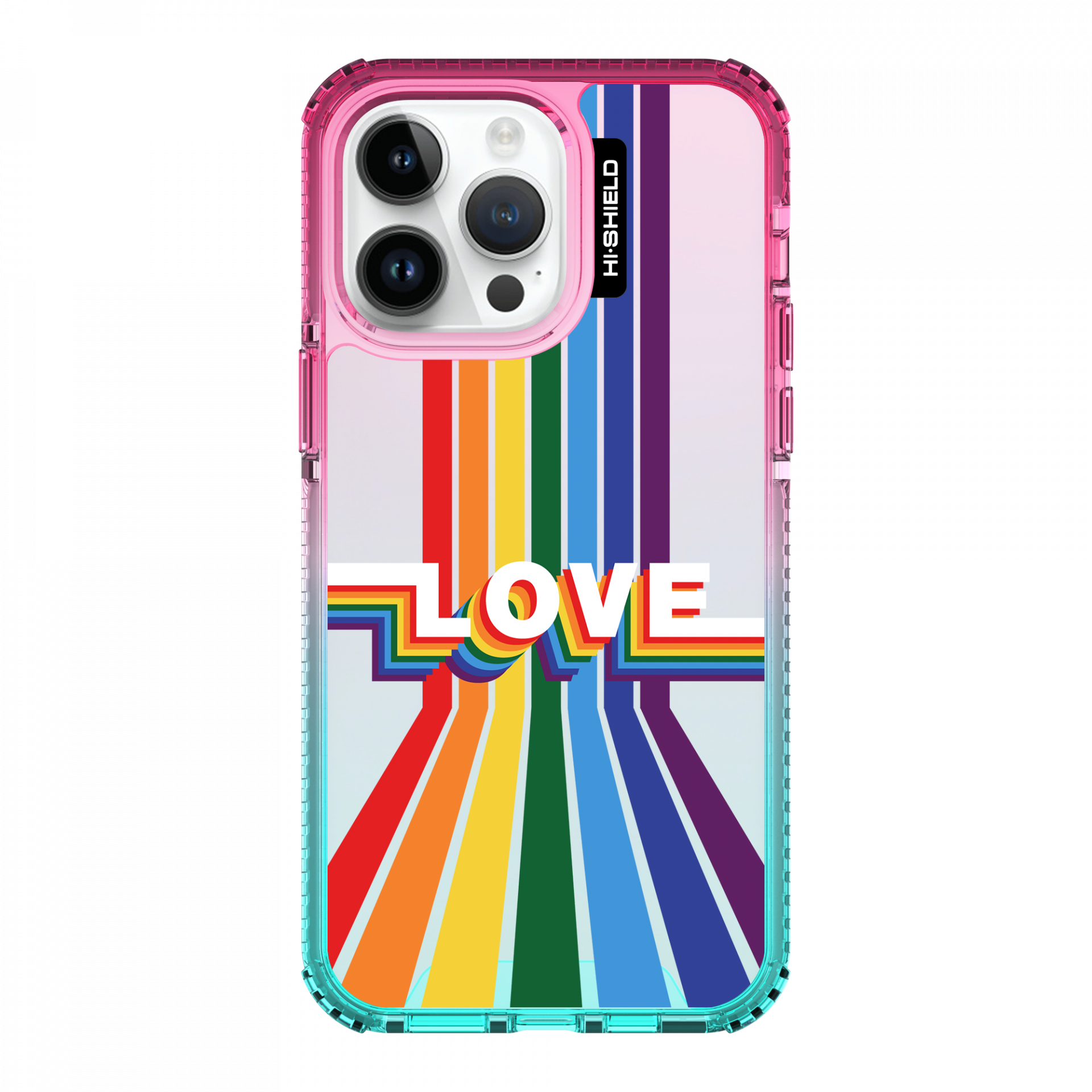 HI-SHIELD Stylish เคสใสกันกระแทก iPhone รุ่น Rainbow1 [เคส iPhone14 Promax]