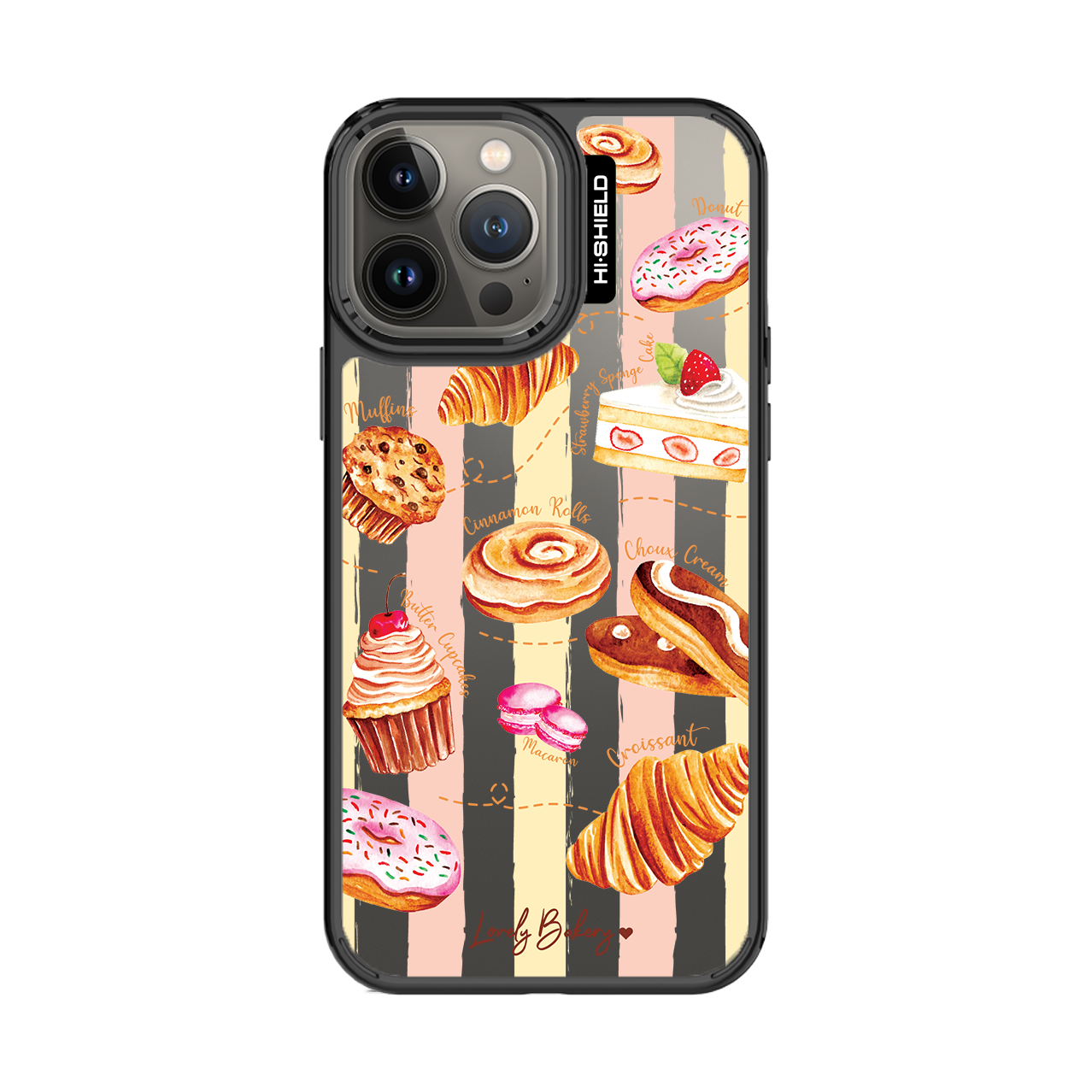 HI-SHIELD Stylish เคสใสกันกระแทก iPhone รุ่น Bakery2 [เคส iPhone14][เคส iPhone13]