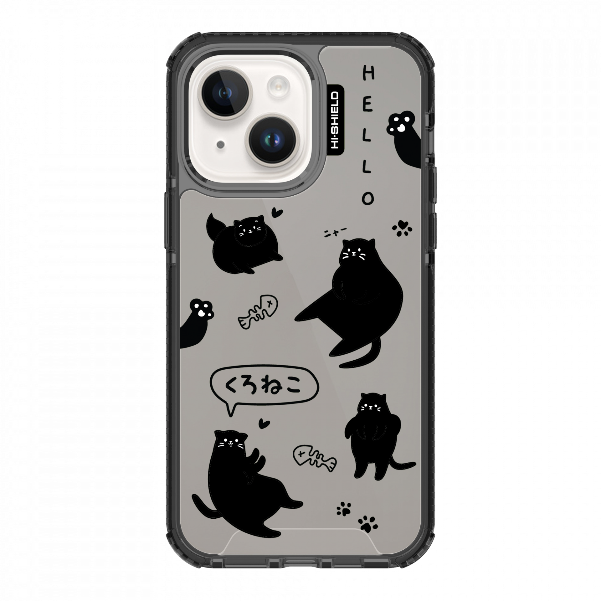 HI-SHIELD Stylish เคสใสกันกระแทก iPhone รุ่น Black cat [เคส iPhone14][เคส iPhone13]