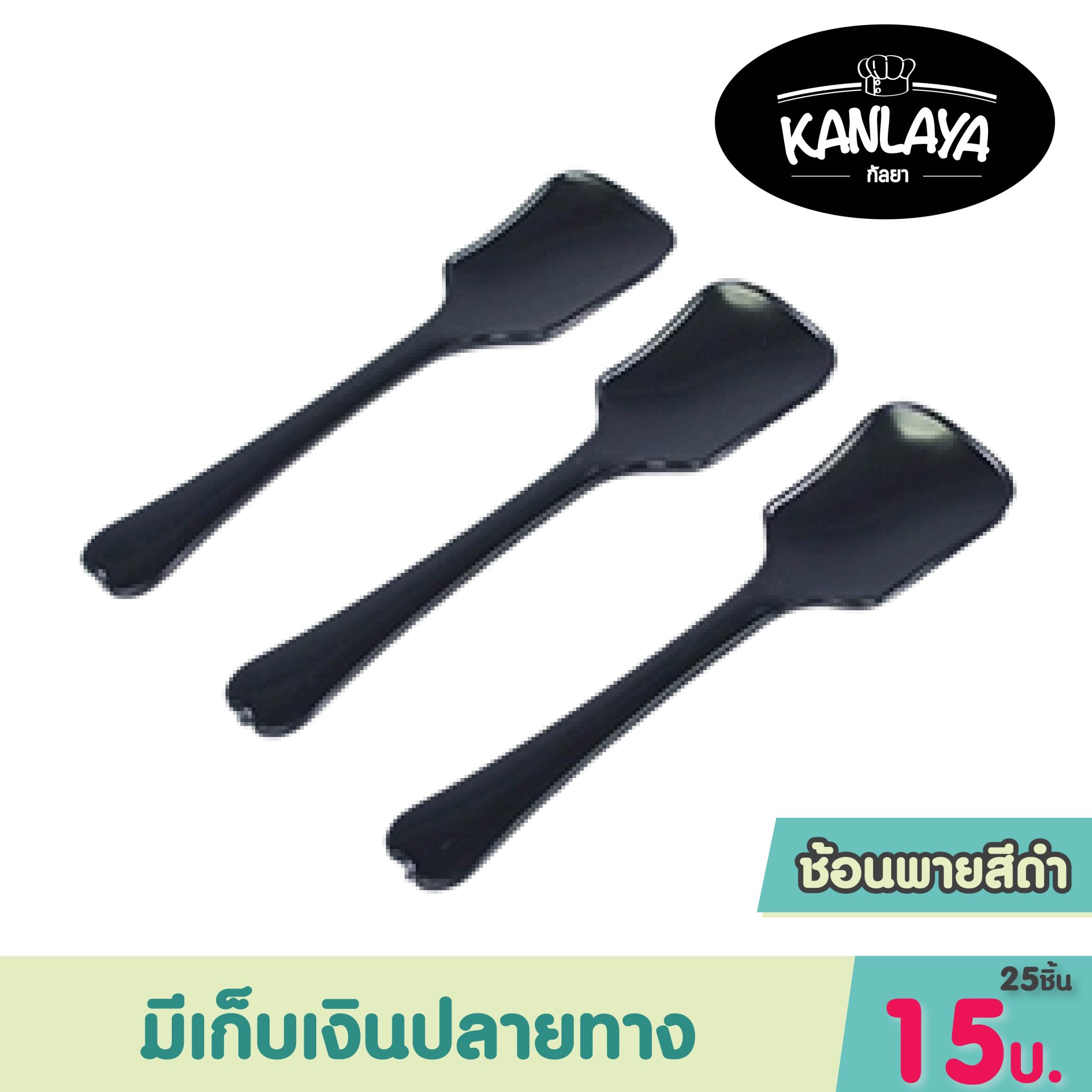 CLM ช้อนพายสีดำ 25คัน