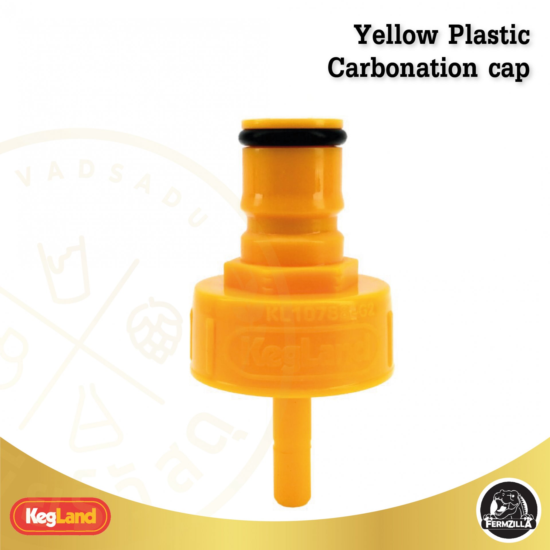 Plastic Carbonation cap คาร์โบเนชั่นแคปพลาสติกสีเหลือง