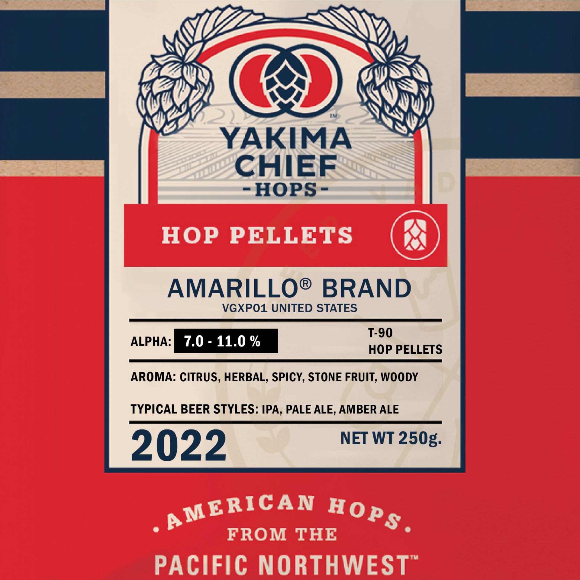Yakima Chief Amarillo Hops (250g)
