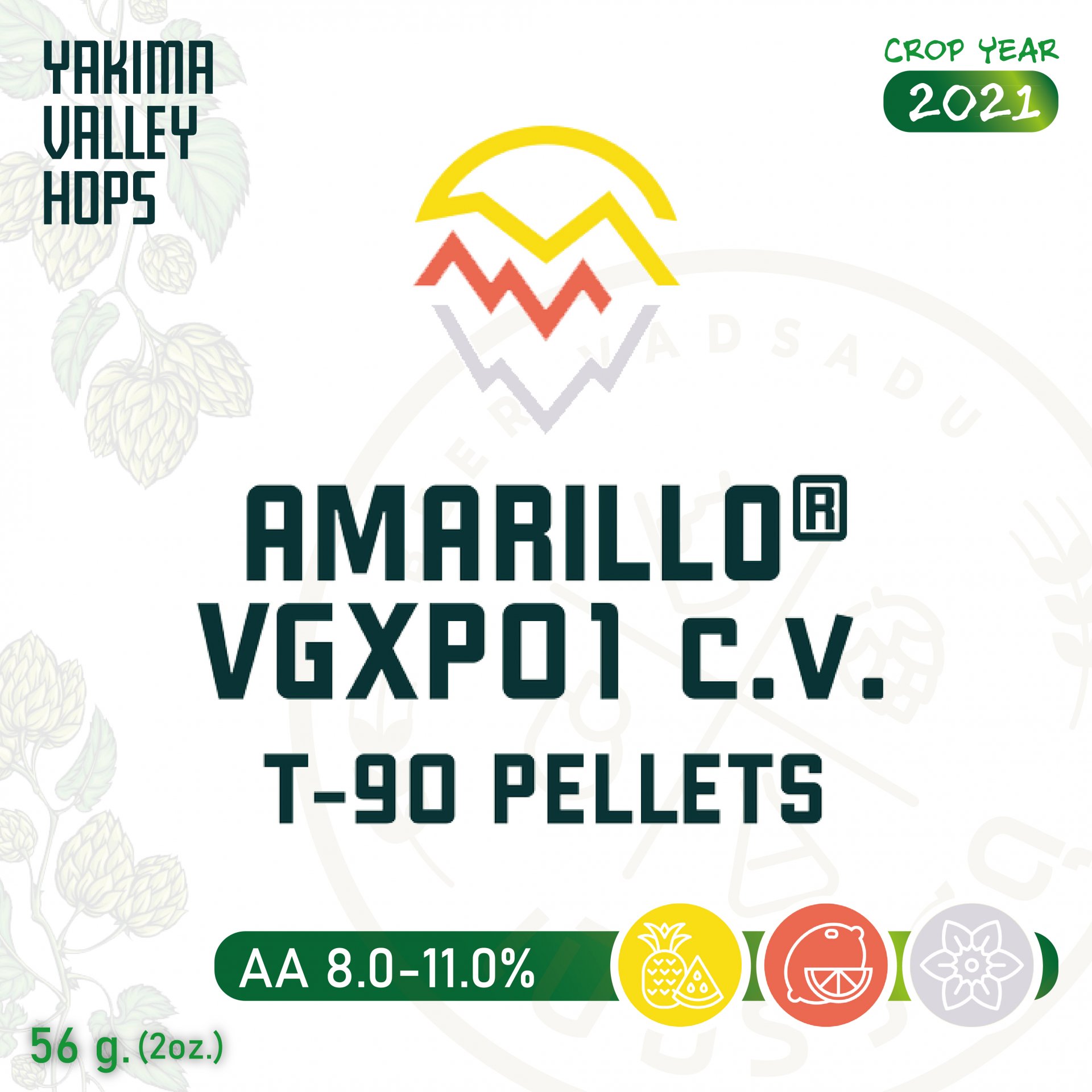 ฮอปทำเบียร์ Amarillo Hops (56g)