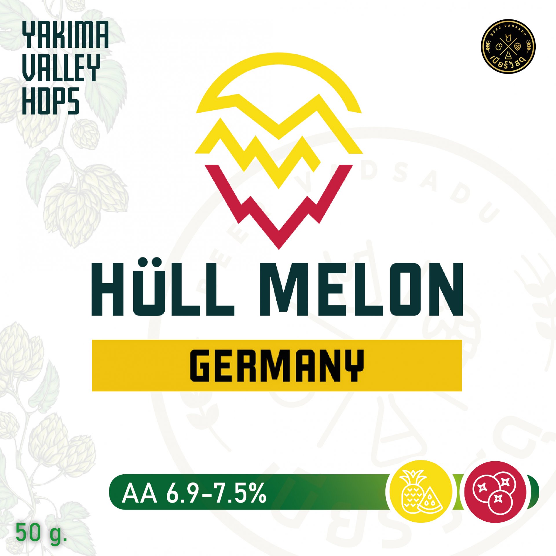 ฮอปทำเบียร์ Hüll Melon Hops (50g)