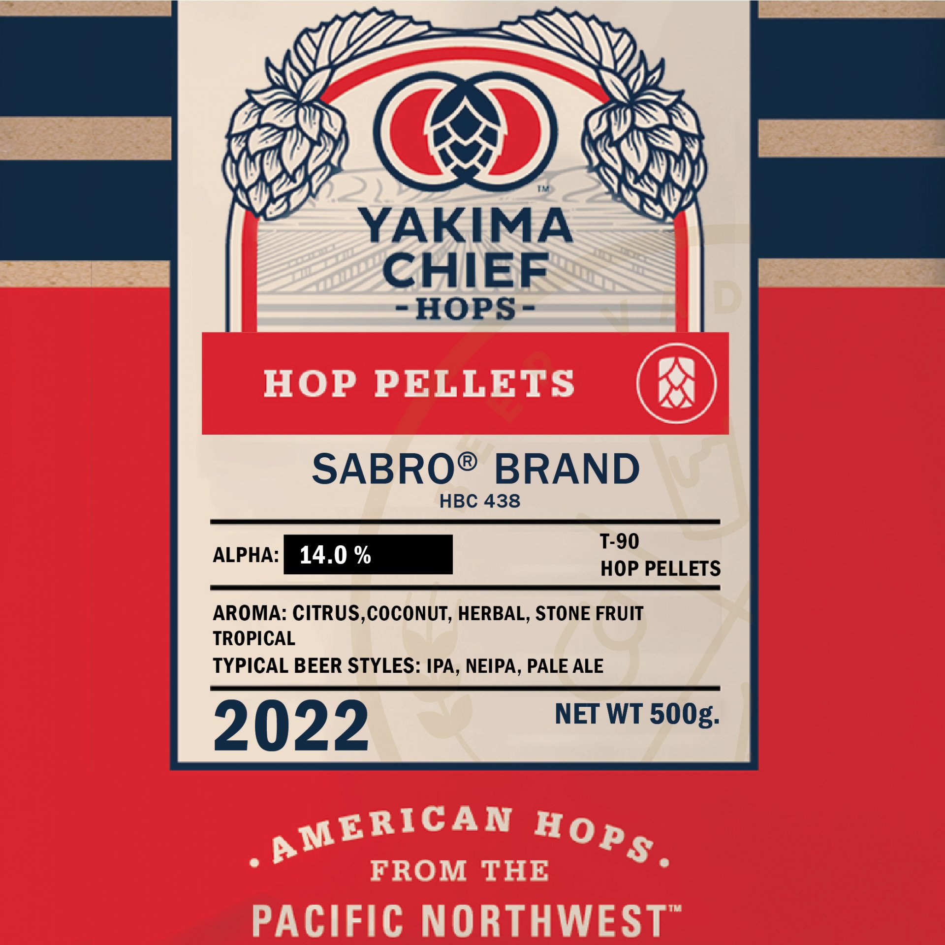 Yakima Chief Hops® Sabro (500 g.)